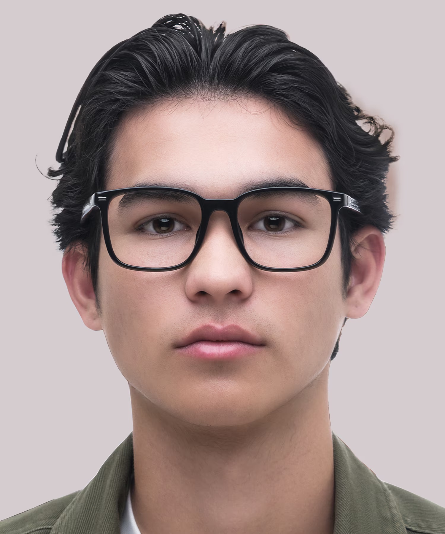 PH2271U - Square Shiny Black Frame Glasses For Men 2 PH2271U - Square Shiny Black Frame Glasses For Men