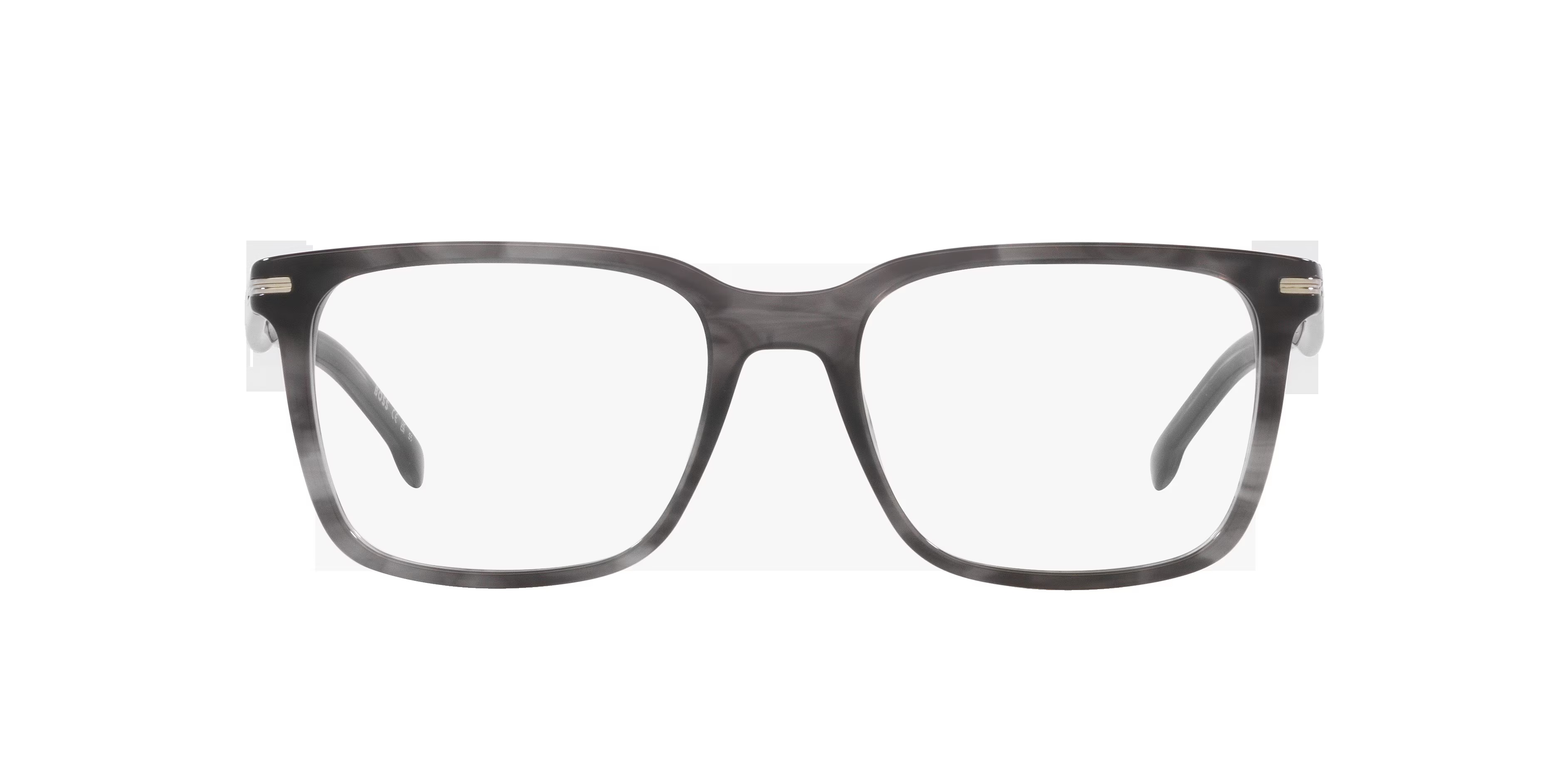 BOSS 1602 - Square Horn Grey Frame Glasses For Men