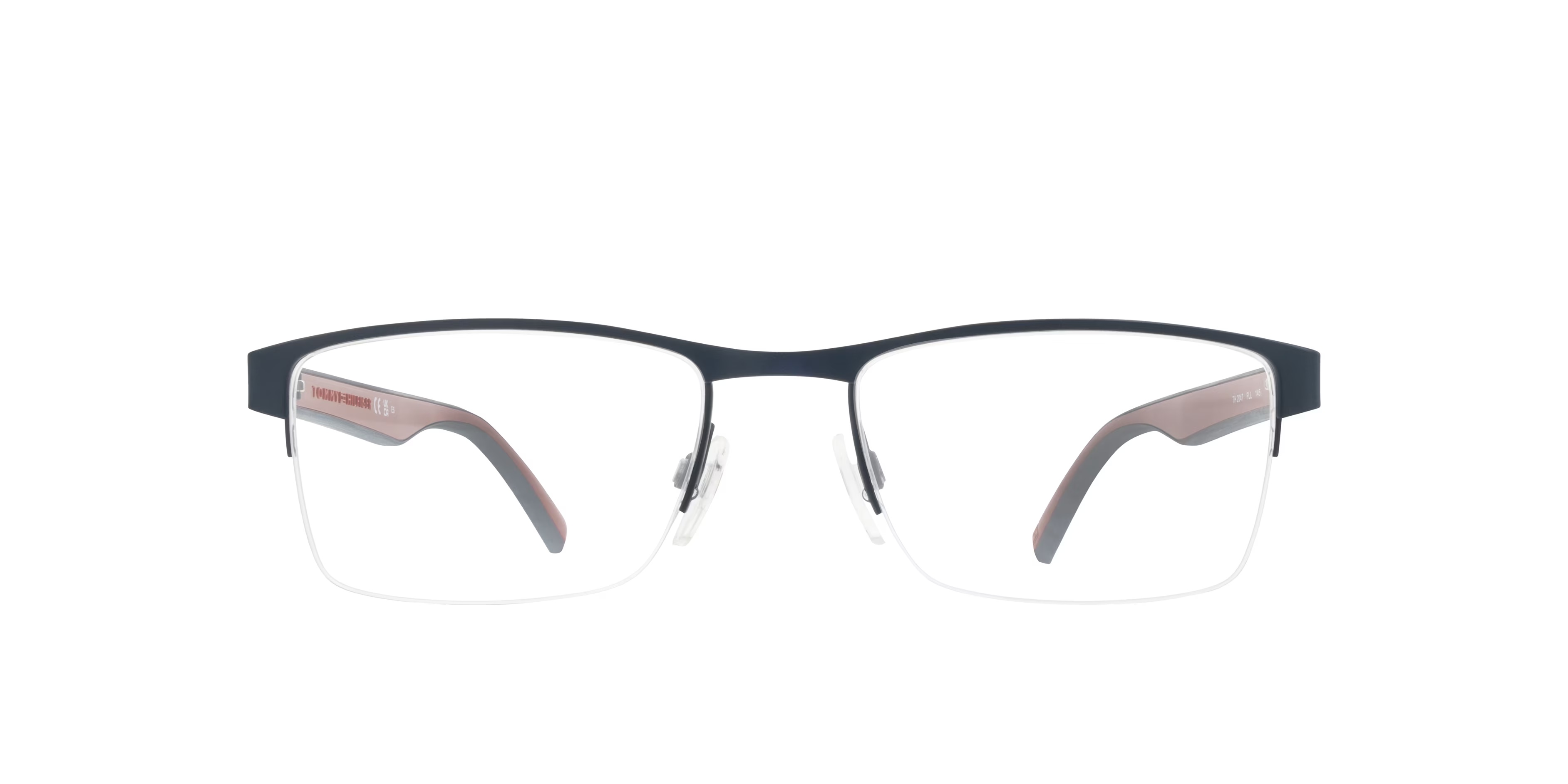 TH 2047 - Rectangle Red Blue Frame Glasses For Men