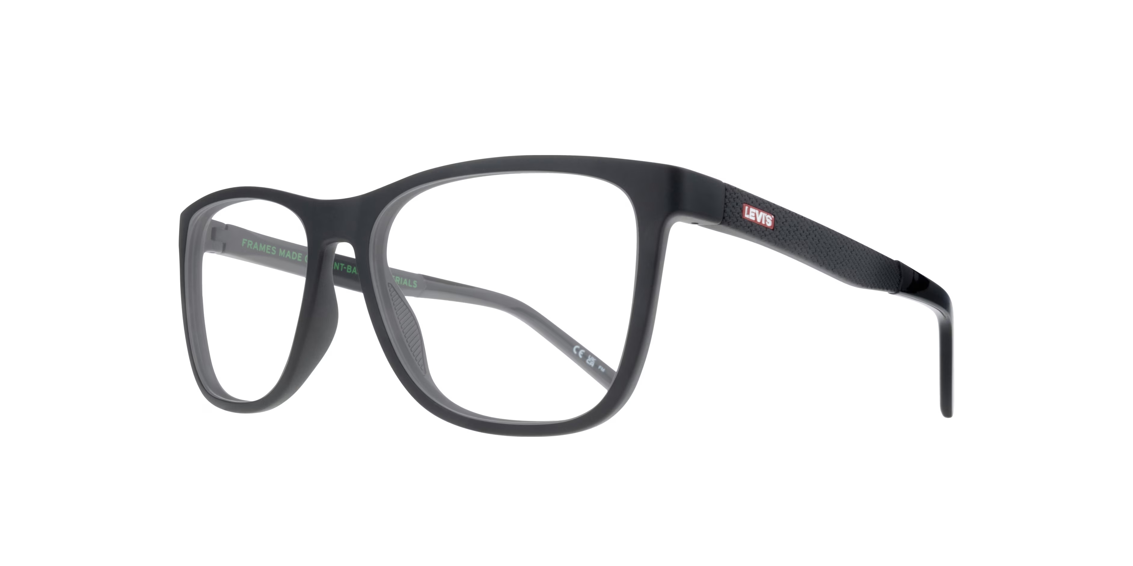 LV 5050 Rectangle Black Glasses for Men 4 LV 5050 Rectangle Black Glasses for Men