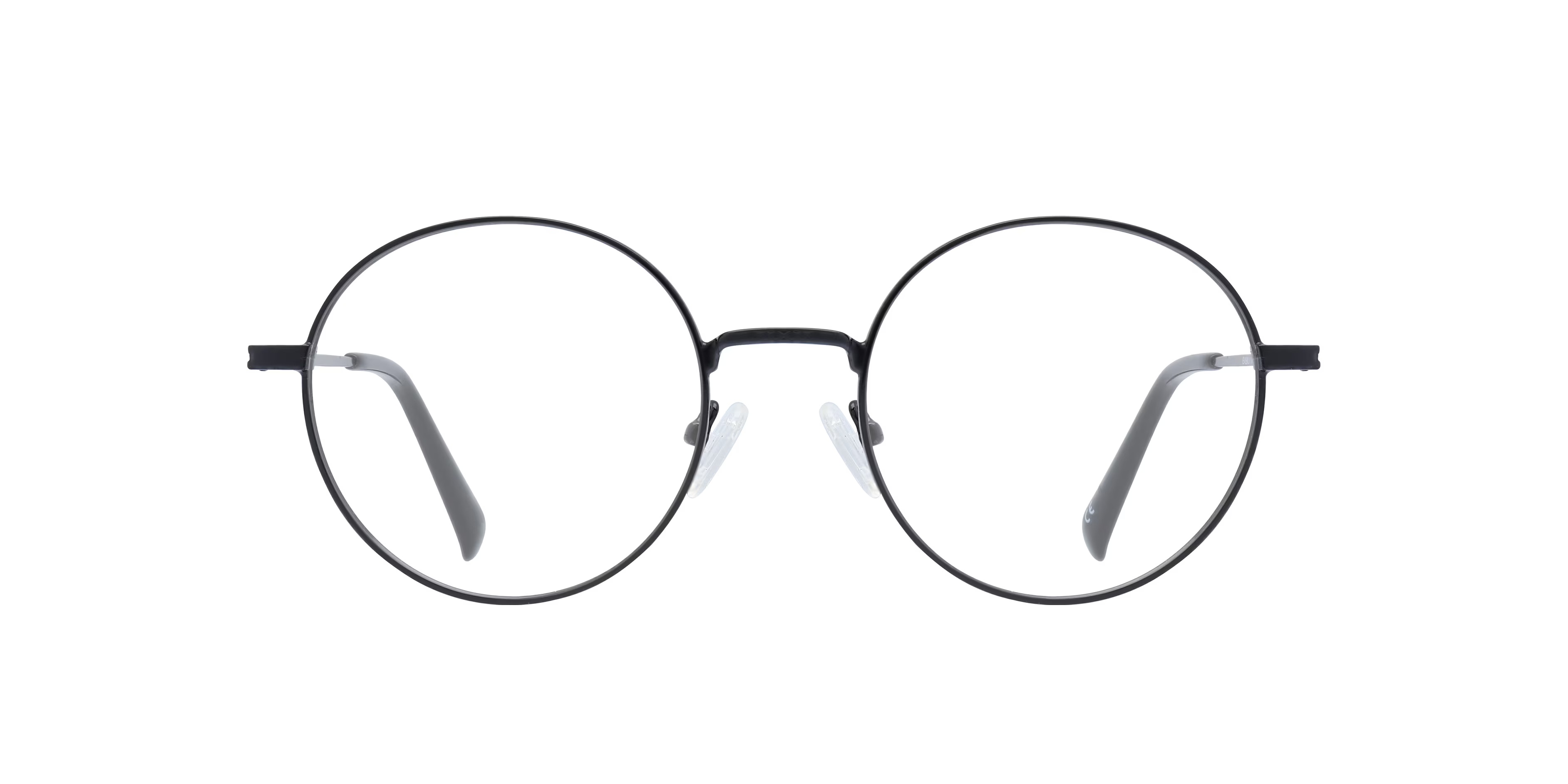 Everly Round Shiny Black Full Rim Eyeglasses