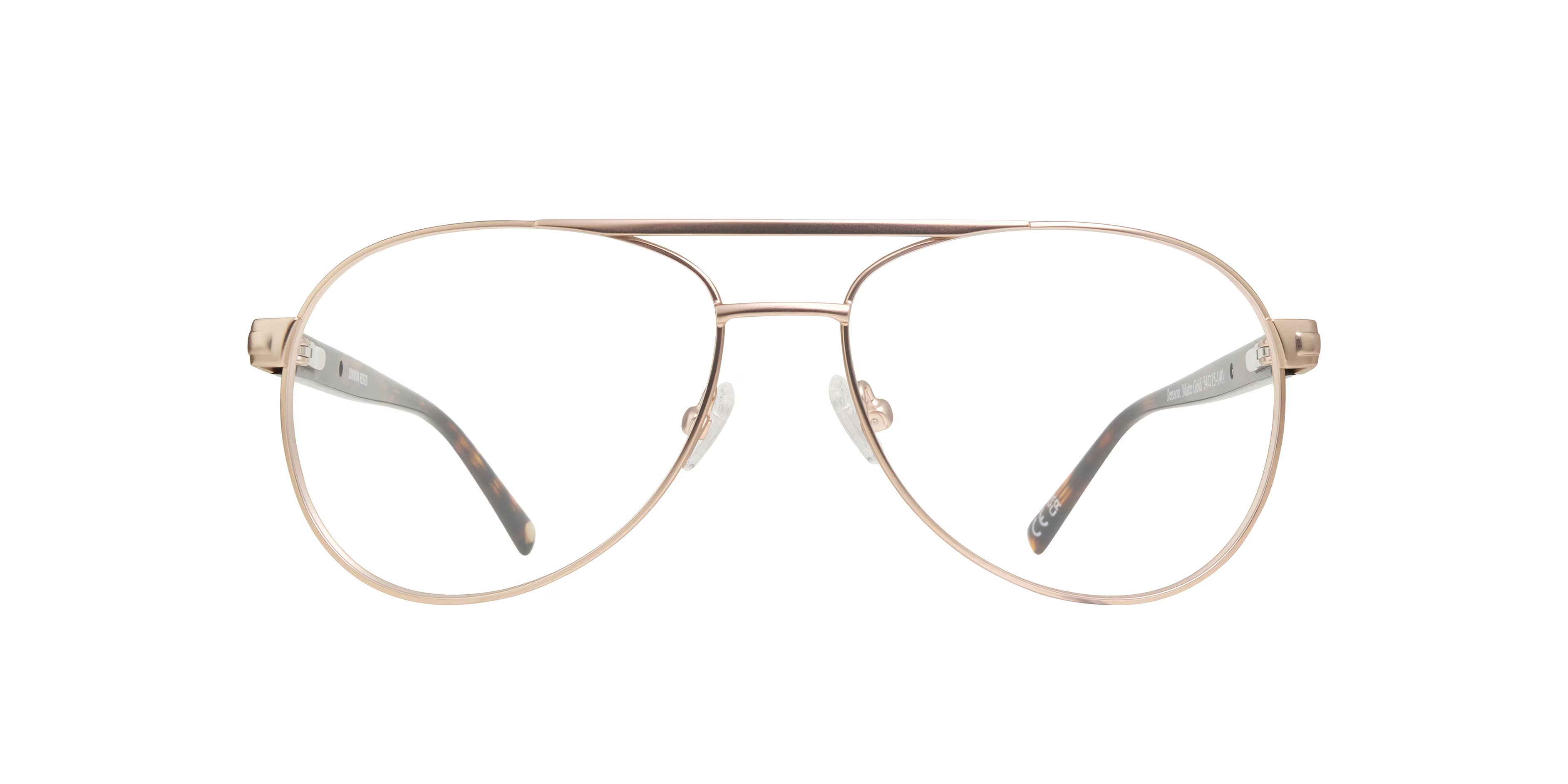 Jenson Pilot Matte Gold Full Rim Eyeglasses