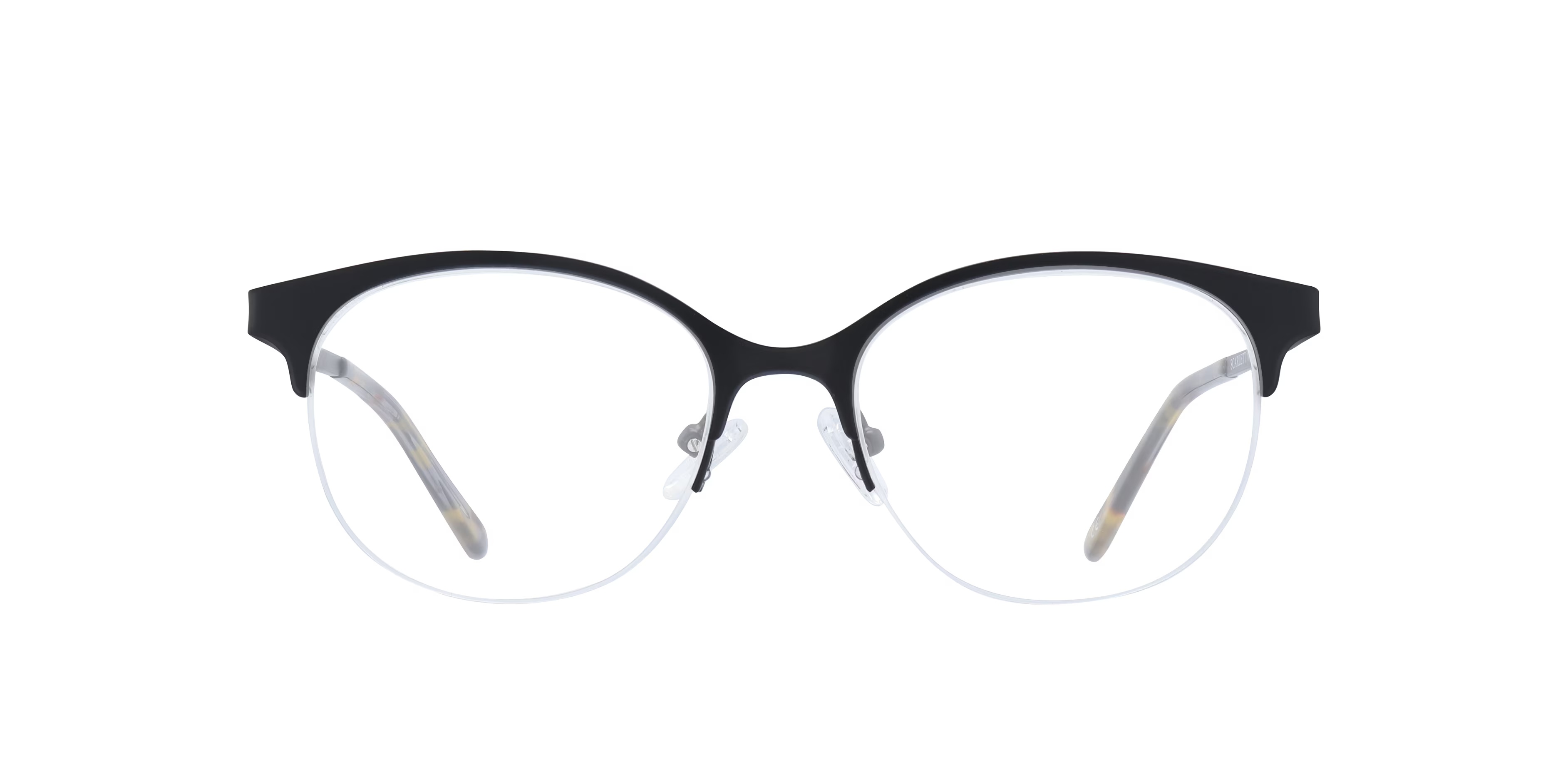 Scarlett Round Matte Black Glasses for Women