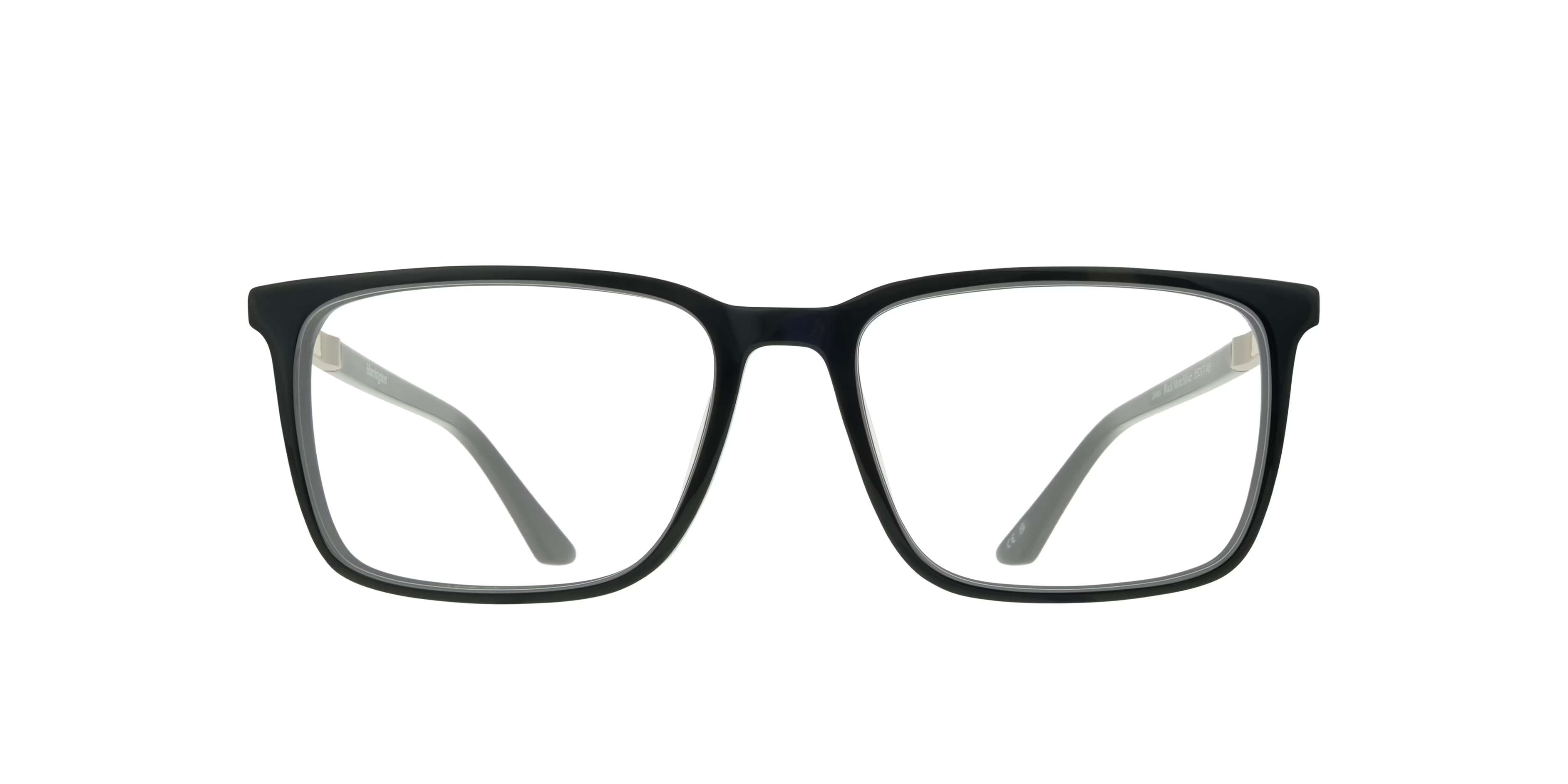 Jonas Rectangle Black & Matte Silver Glasses for Men 1 Jonas Rectangle Black & Matte Silver Glasses for Men