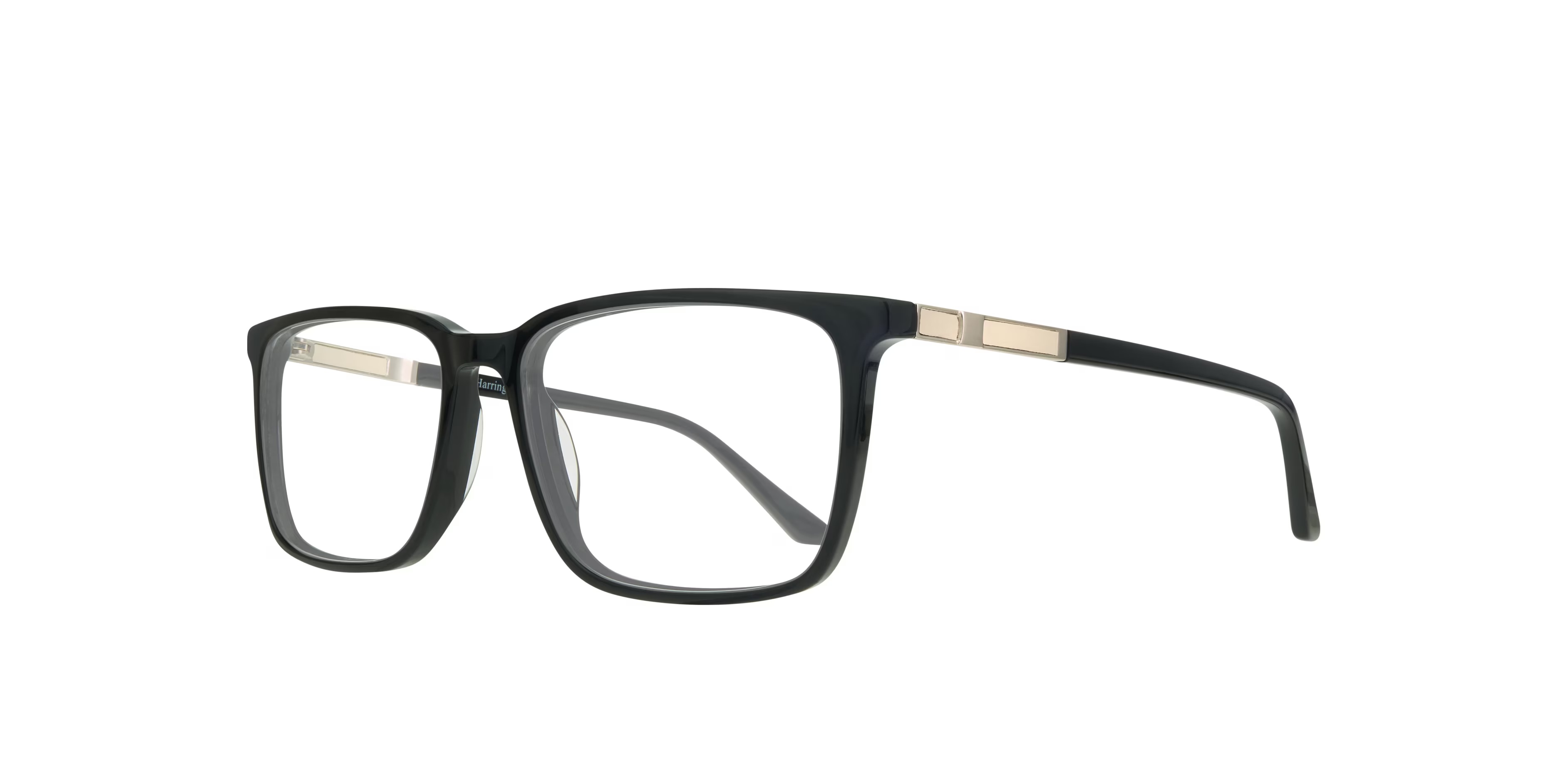 Jonas Rectangle Black & Matte Silver Glasses for Men 2 Jonas Rectangle Black & Matte Silver Glasses for Men