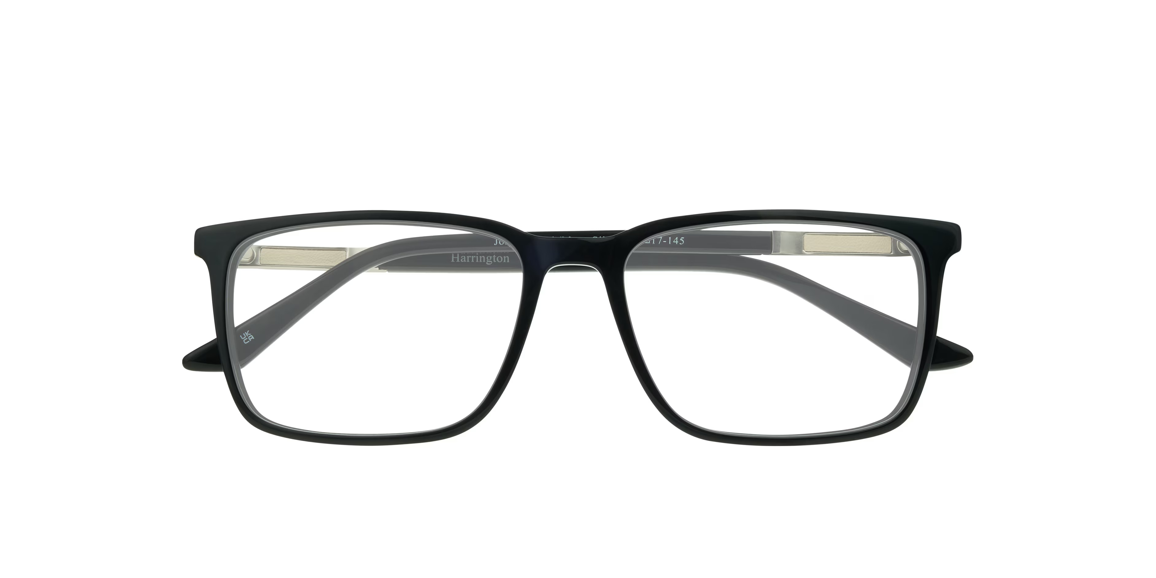 Jonas Rectangle Black & Matte Silver Glasses for Men 4 Jonas Rectangle Black & Matte Silver Glasses for Men