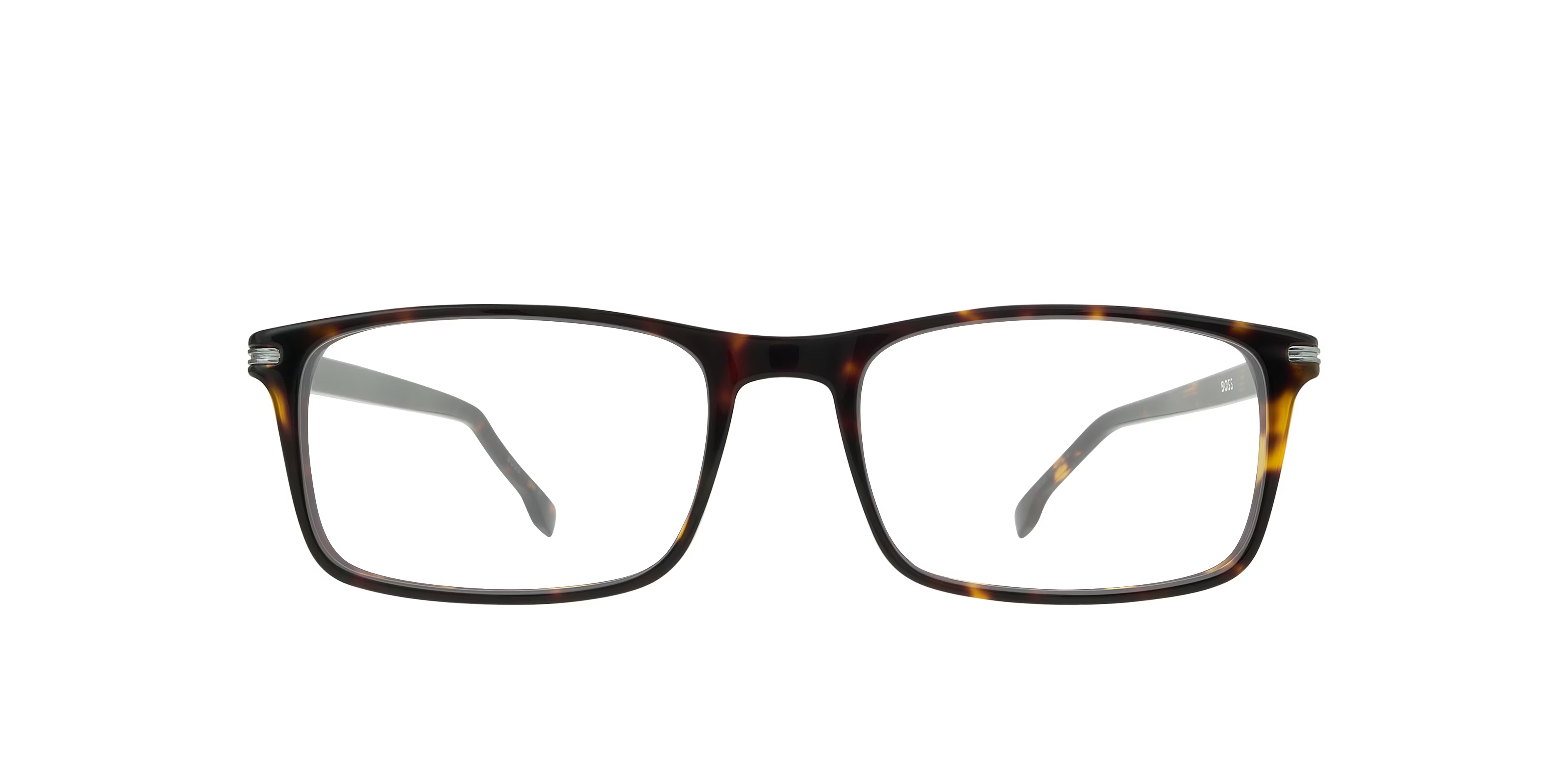 BOSS 1630 - Rectangle Tortoise Frame Glasses For Men
