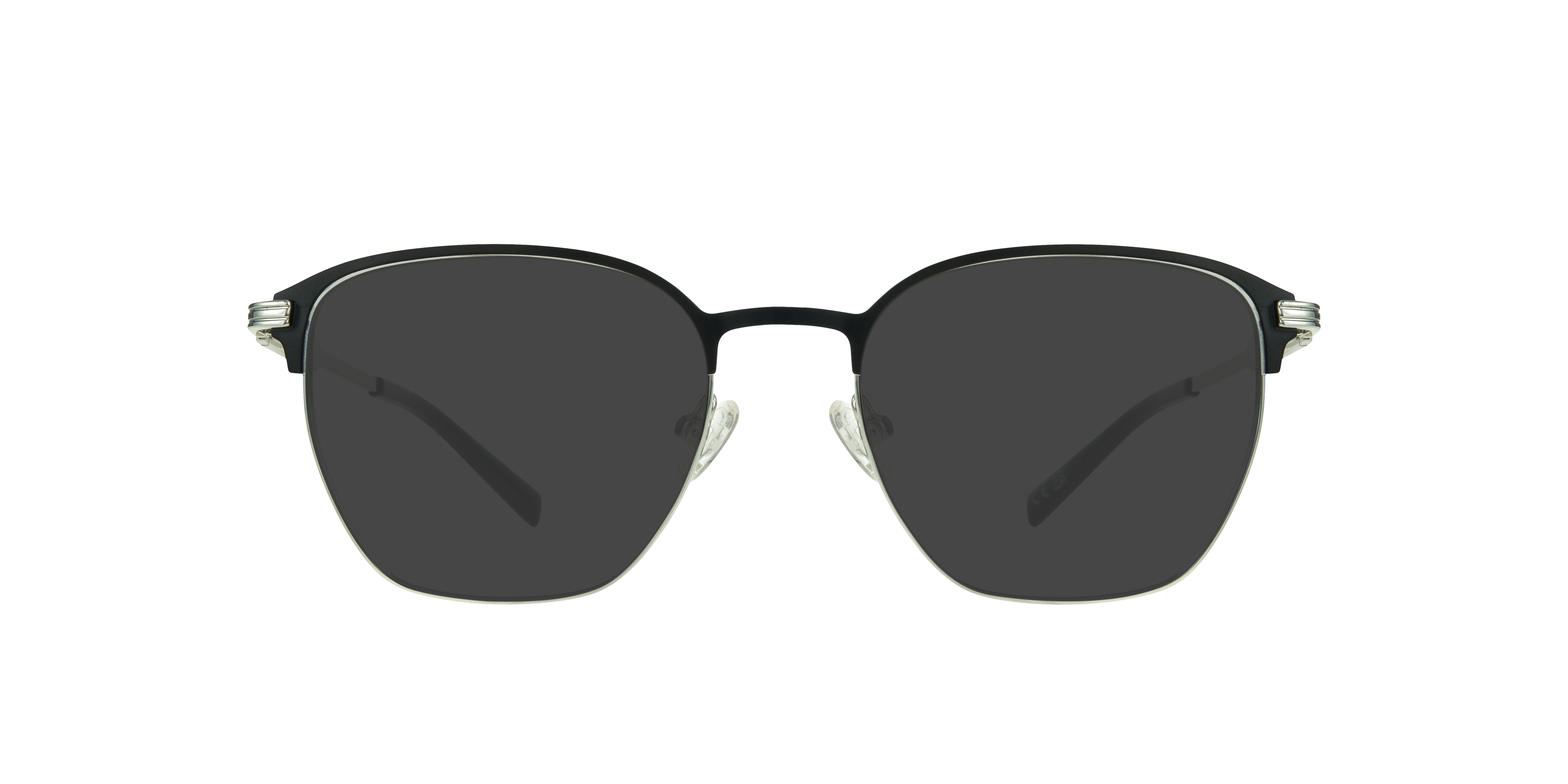 Keith Square Matte Black & Shiny Silver Glasses for Men 7 Keith Square Matte Black & Shiny Silver Glasses for Men