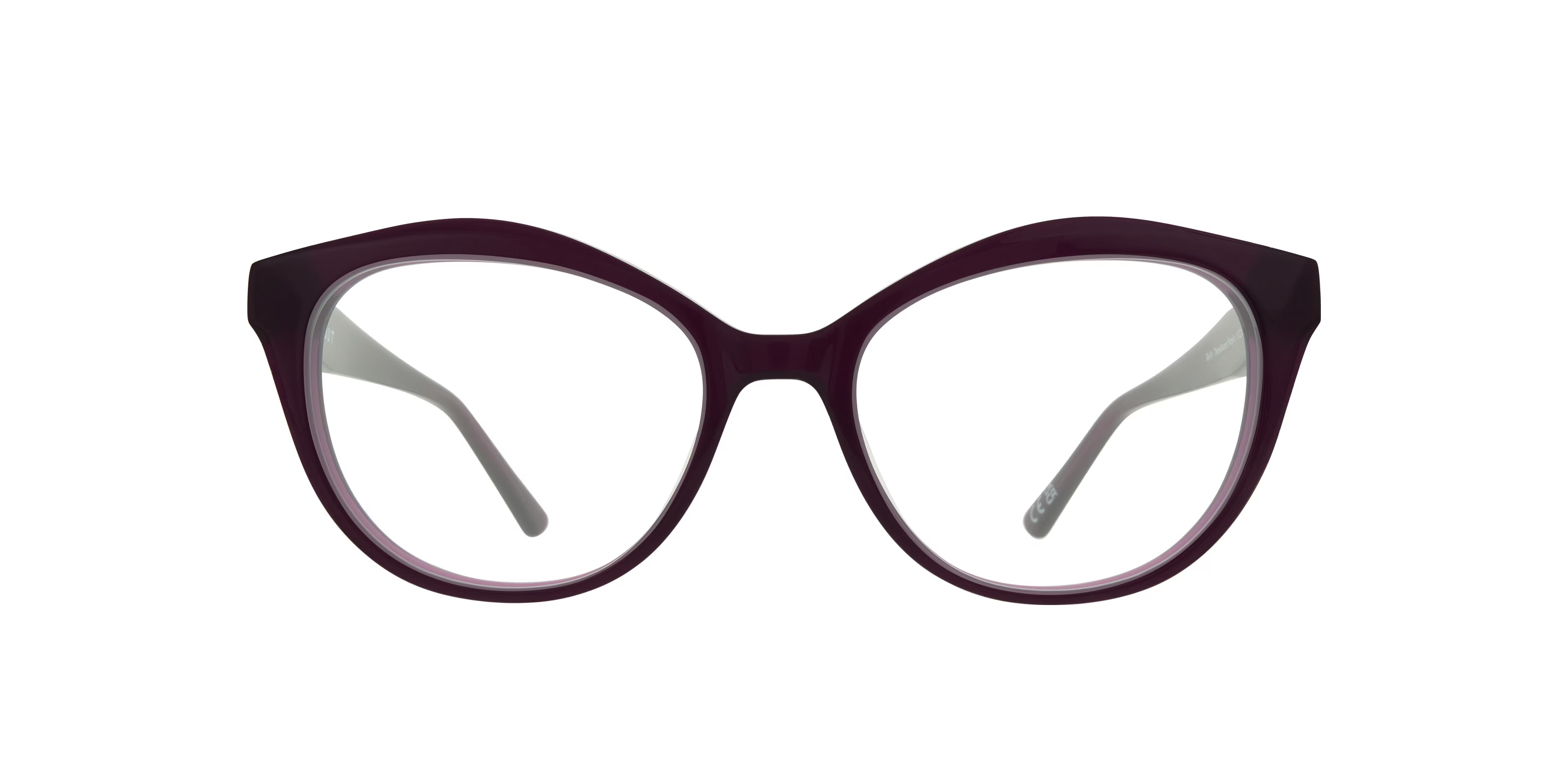 Kelly Cat Eye Translucent Purple Glasses for Women 1 Kelly Cat Eye Translucent Purple Glasses for Women