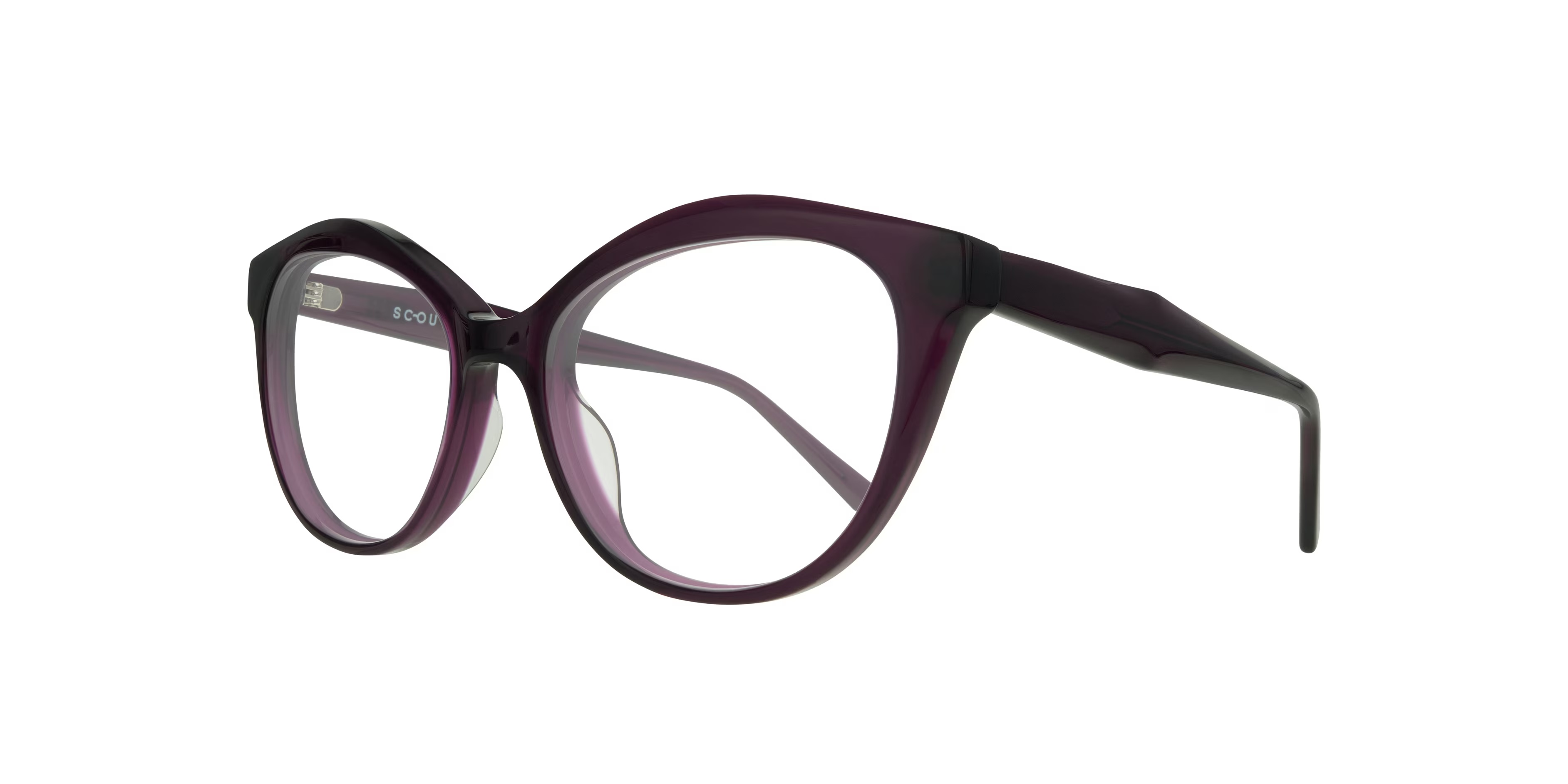 Kelly Cat Eye Translucent Purple Glasses for Women 4 Kelly Cat Eye Translucent Purple Glasses for Women