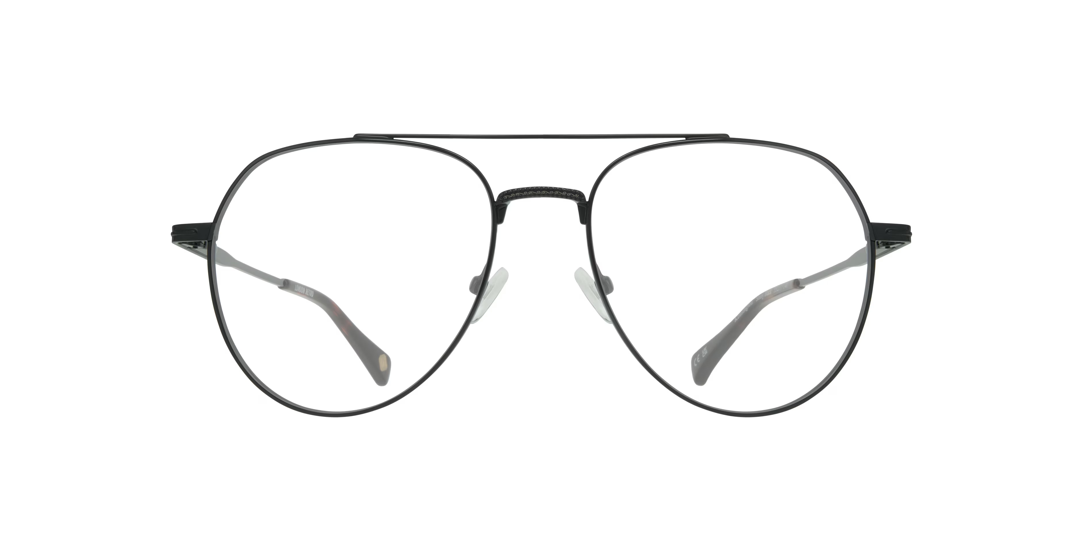 Kensington Pilot Shiny Black Full Rim Eyeglasses