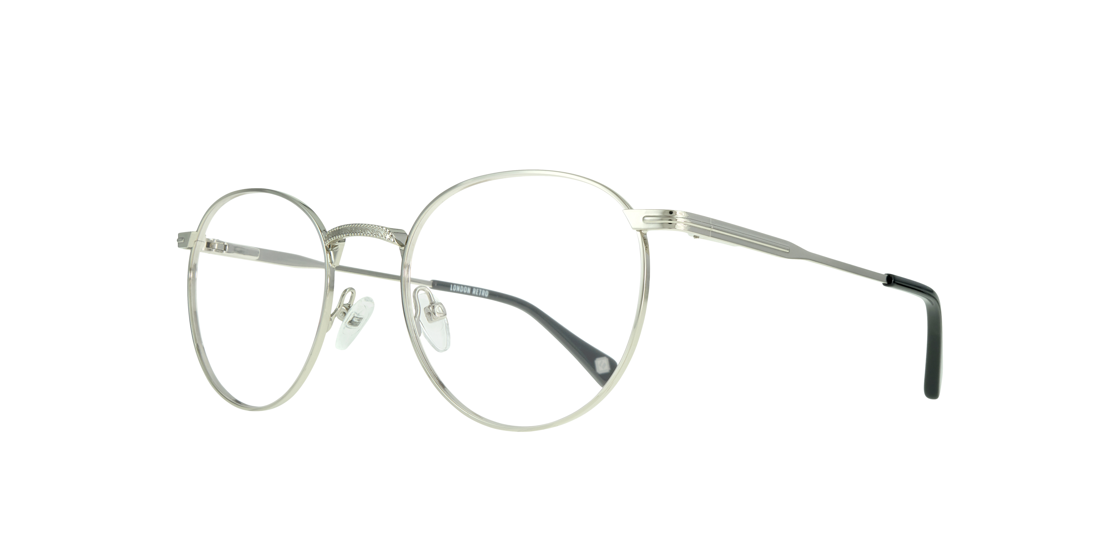 Kentish Phantos Shiny Silver Glasses for Men 2 Kentish Phantos Shiny Silver Glasses for Men