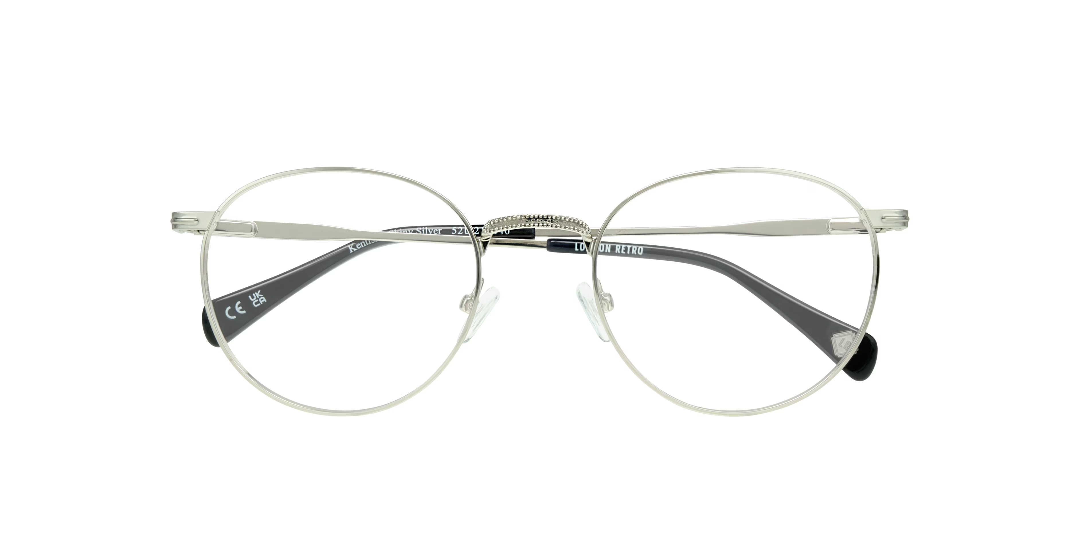 Kentish Phantos Shiny Silver Glasses for Men 4 Kentish Phantos Shiny Silver Glasses for Men