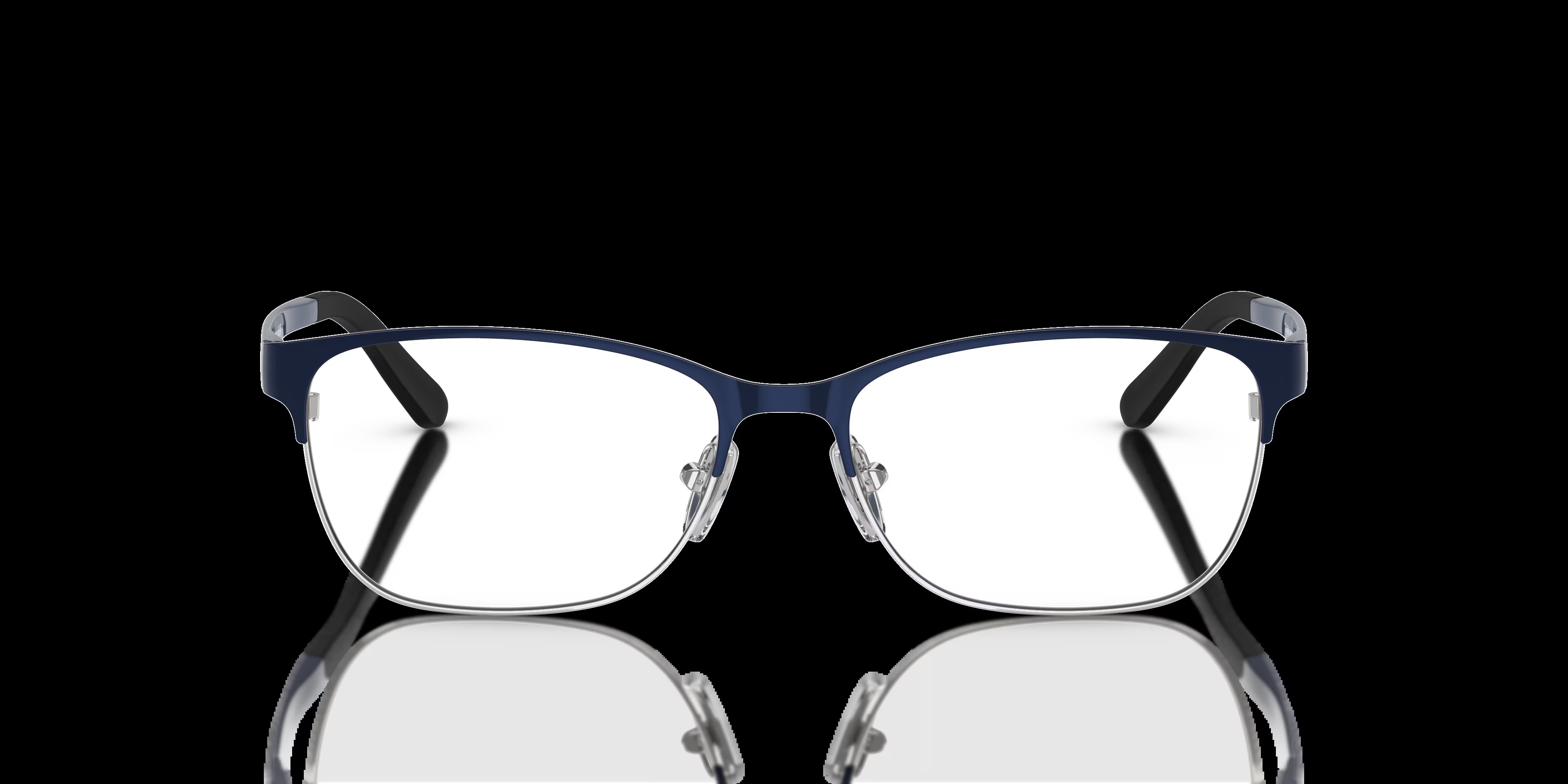VO3940 - Square Top Brushed Blue & Silver Frame Glasses For Women