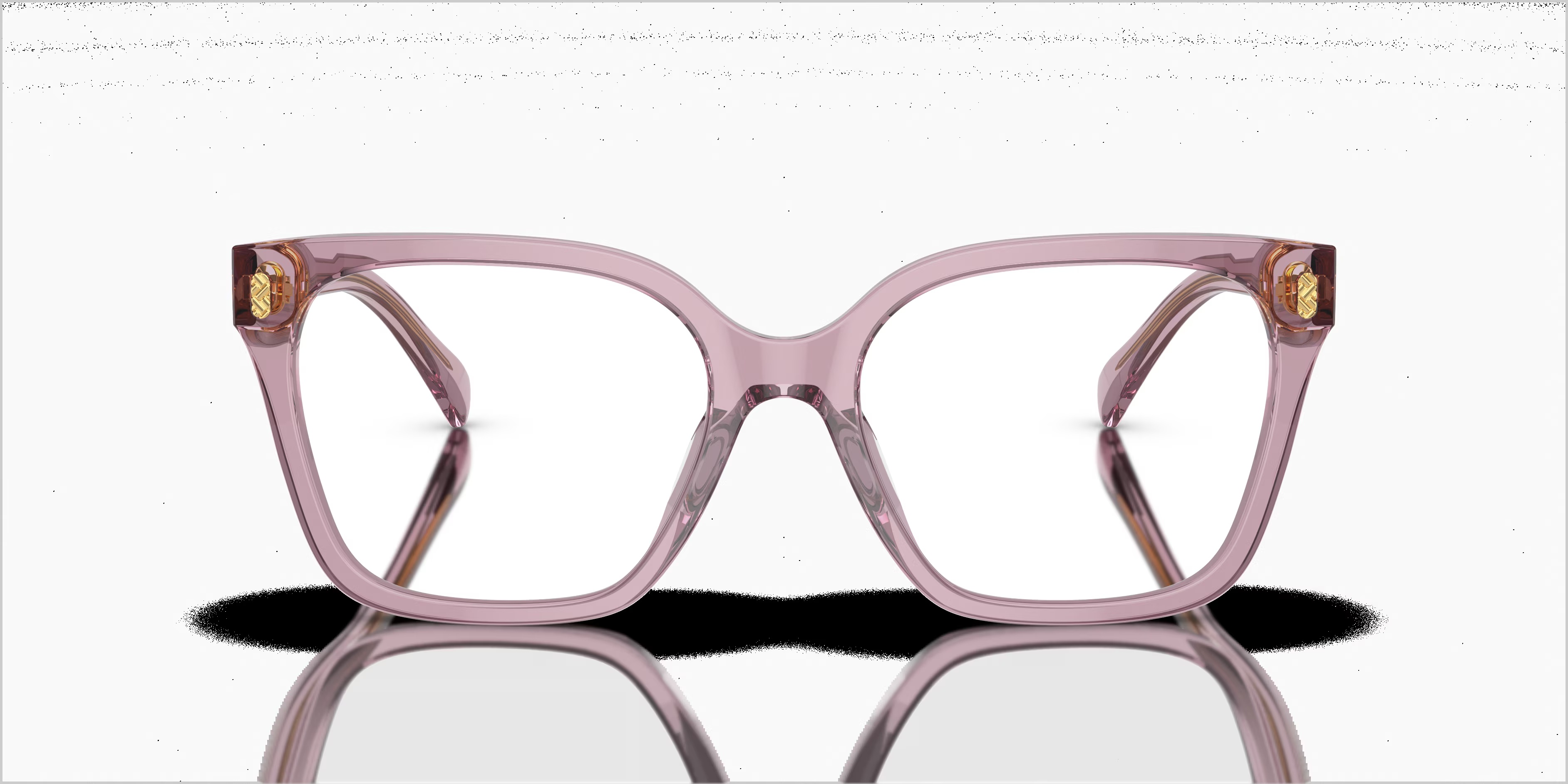 RA7158U - Square Shiny Transparent Violet Frame Glasses For Women