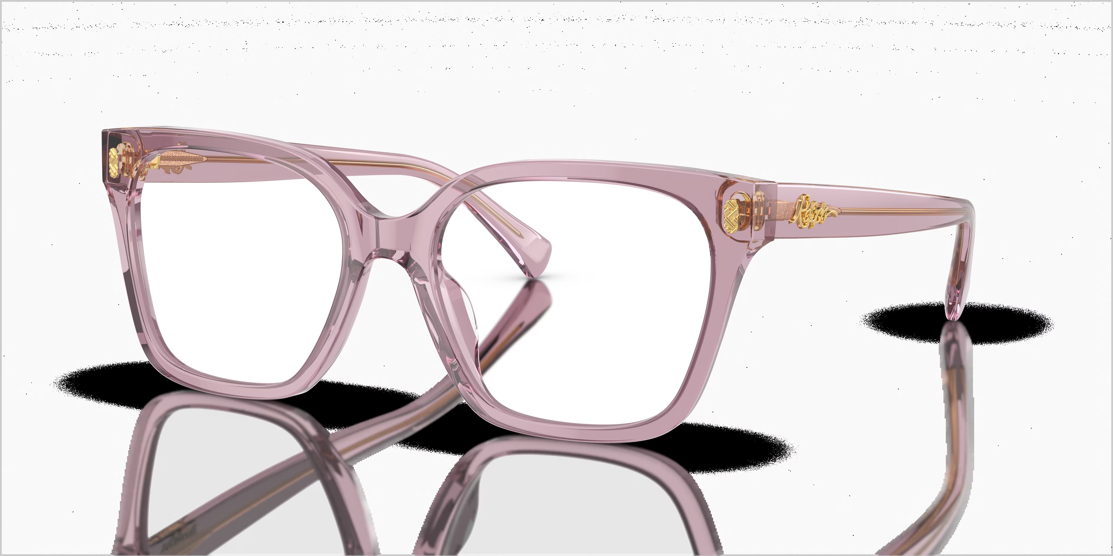 RA7158U - Square Shiny Transparent Violet Frame Glasses For Women 2 RA7158U - Square Shiny Transparent Violet Frame Glasses For Women