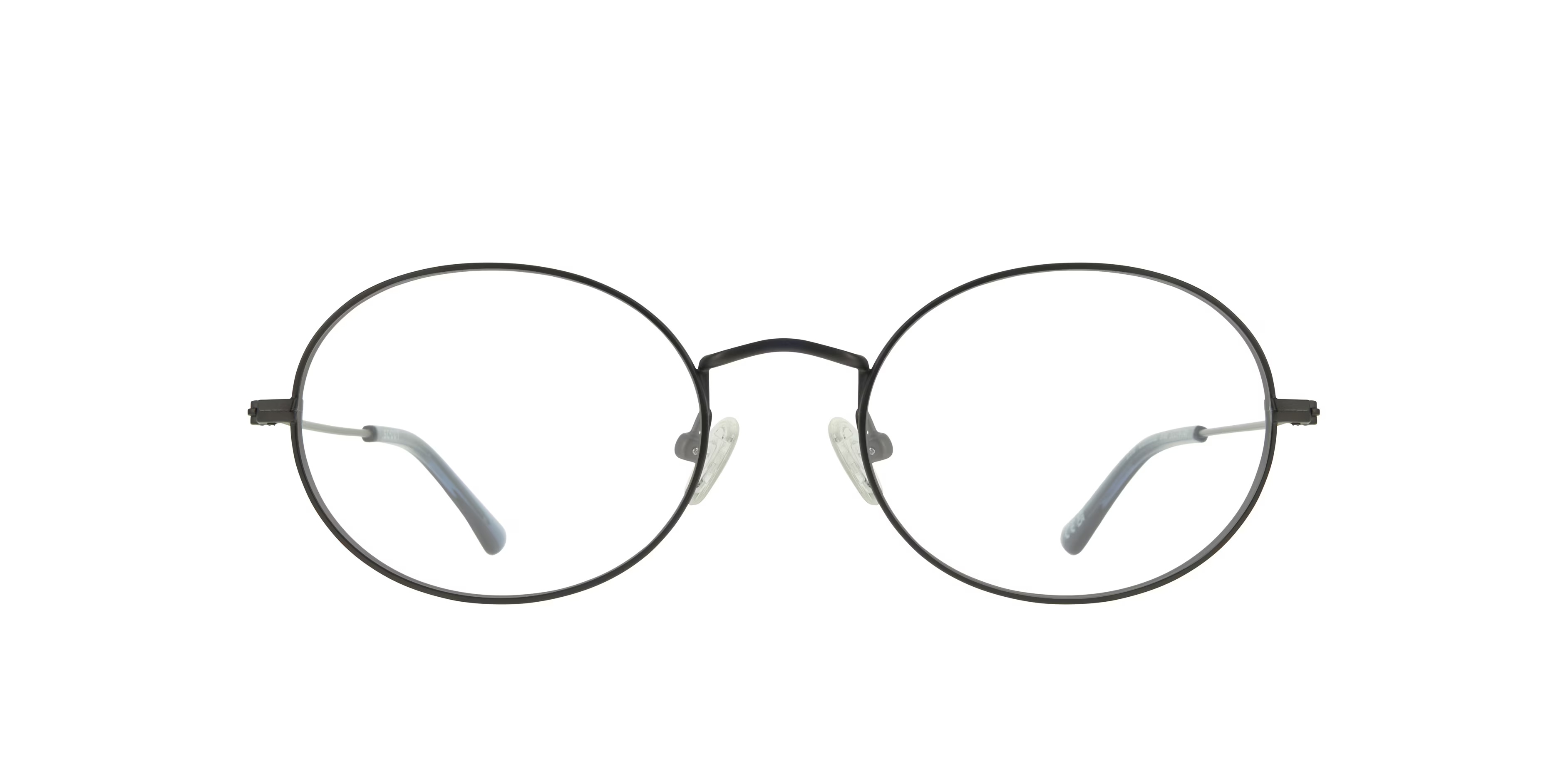 Lou Oval Gunmetal & Blue Full Rim Eyeglasses