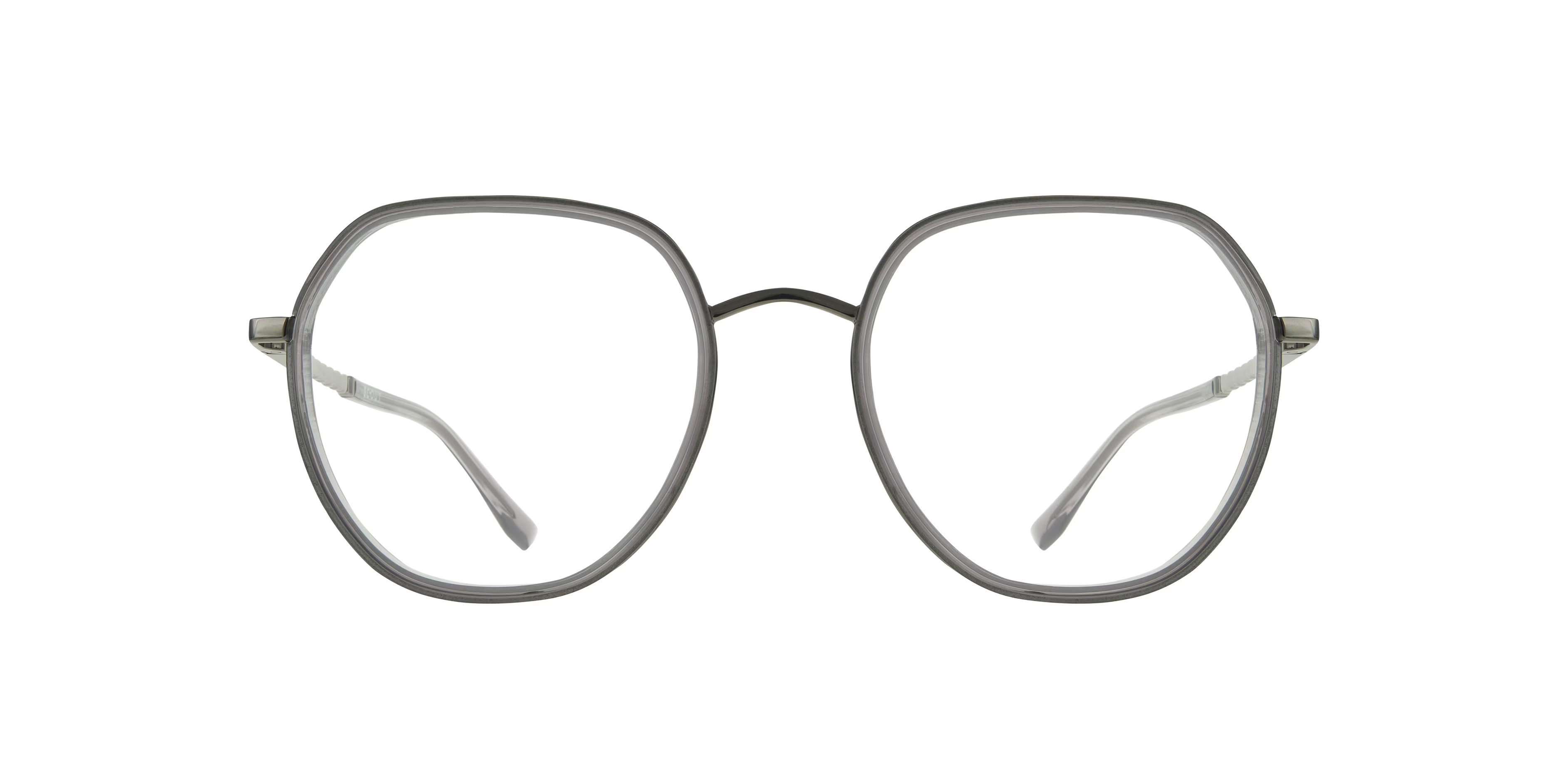 Lina Irregular Grey & Gunmetal Glasses for Women