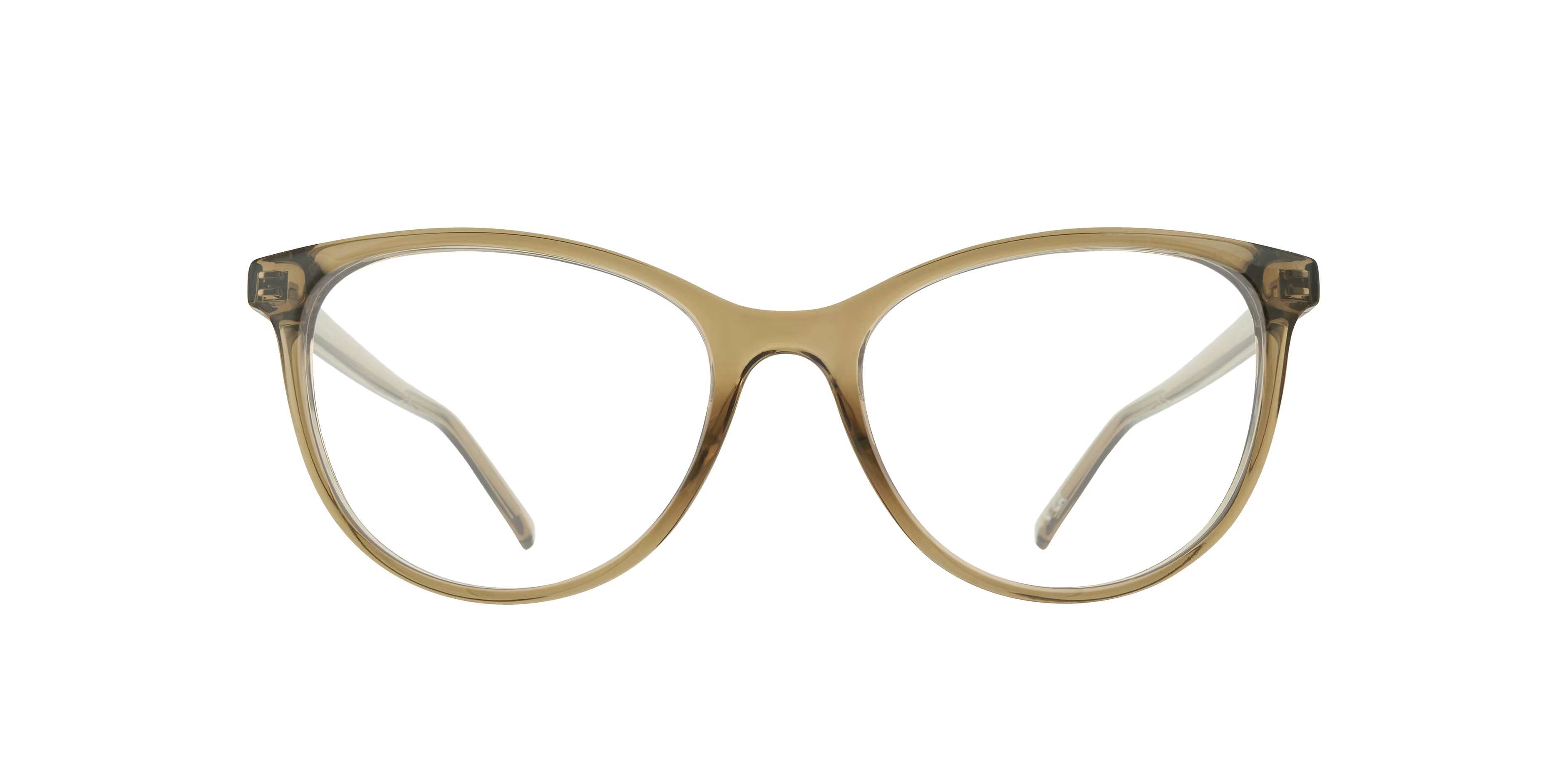 Leyla Cat Eye Shiny Beige Glasses for Women