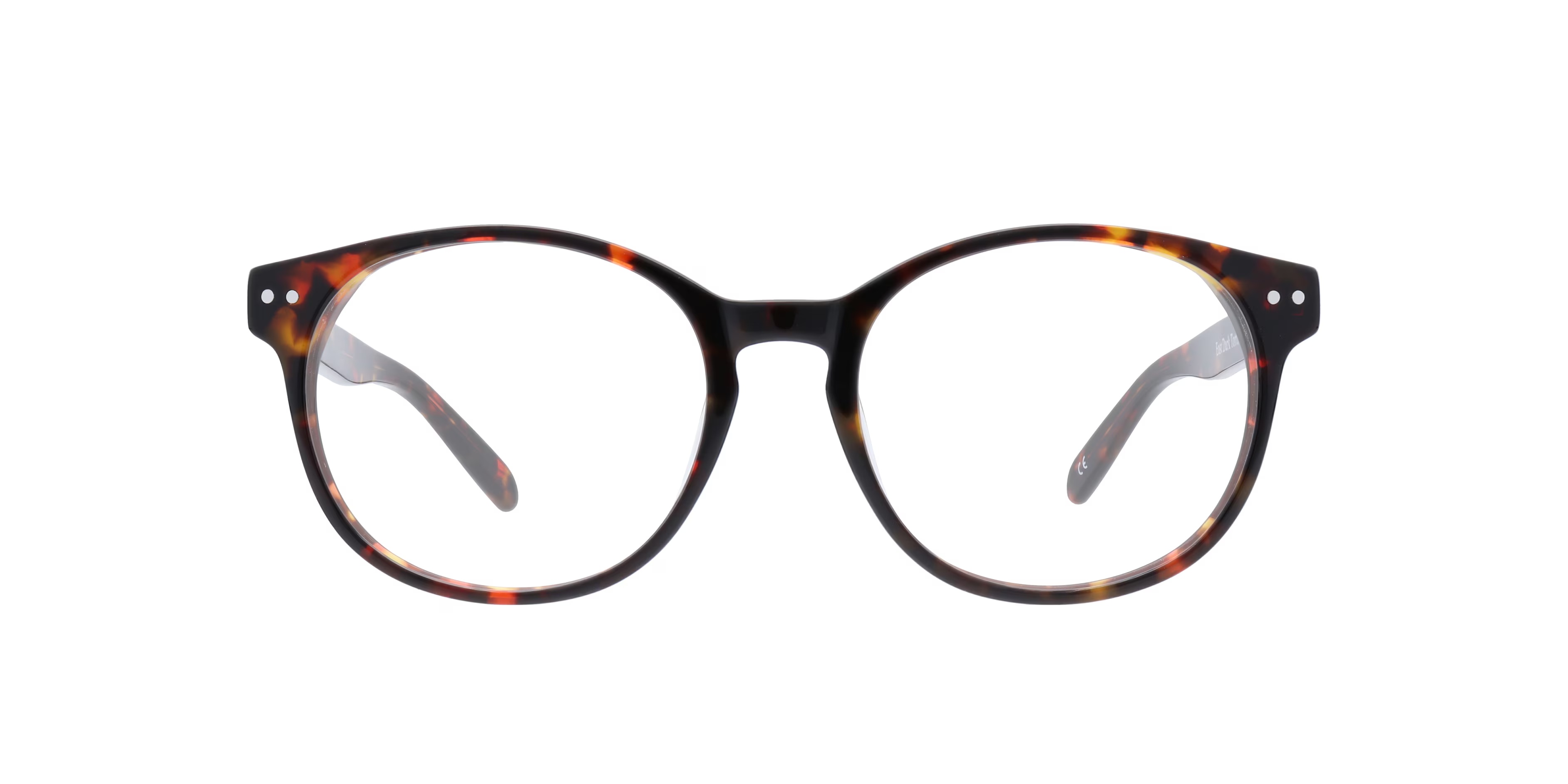 East Round Dark Tortoise Full Rim Eyeglasses