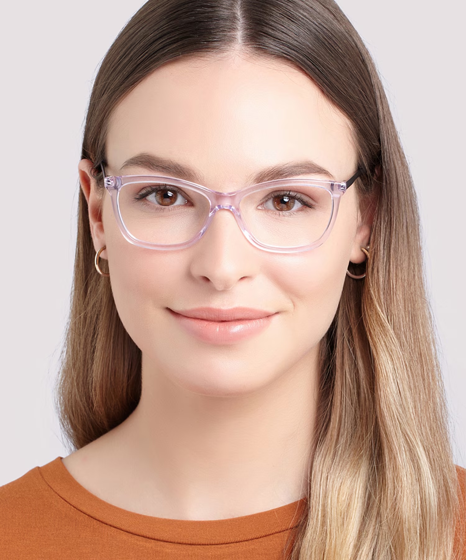 Luna Rectangle Purple Glasses for Women 2 Luna Rectangle Purple Glasses for Women