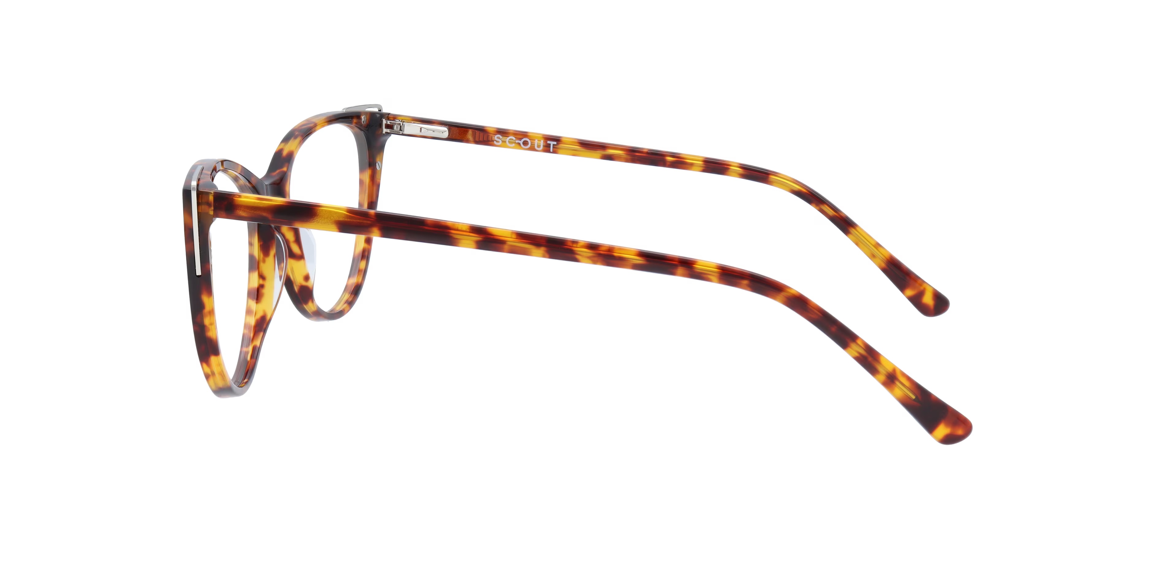 Arabella Cat Eye Shiny Havana & Silver Glasses for Women 5 Arabella Cat Eye Shiny Havana & Silver Glasses for Women