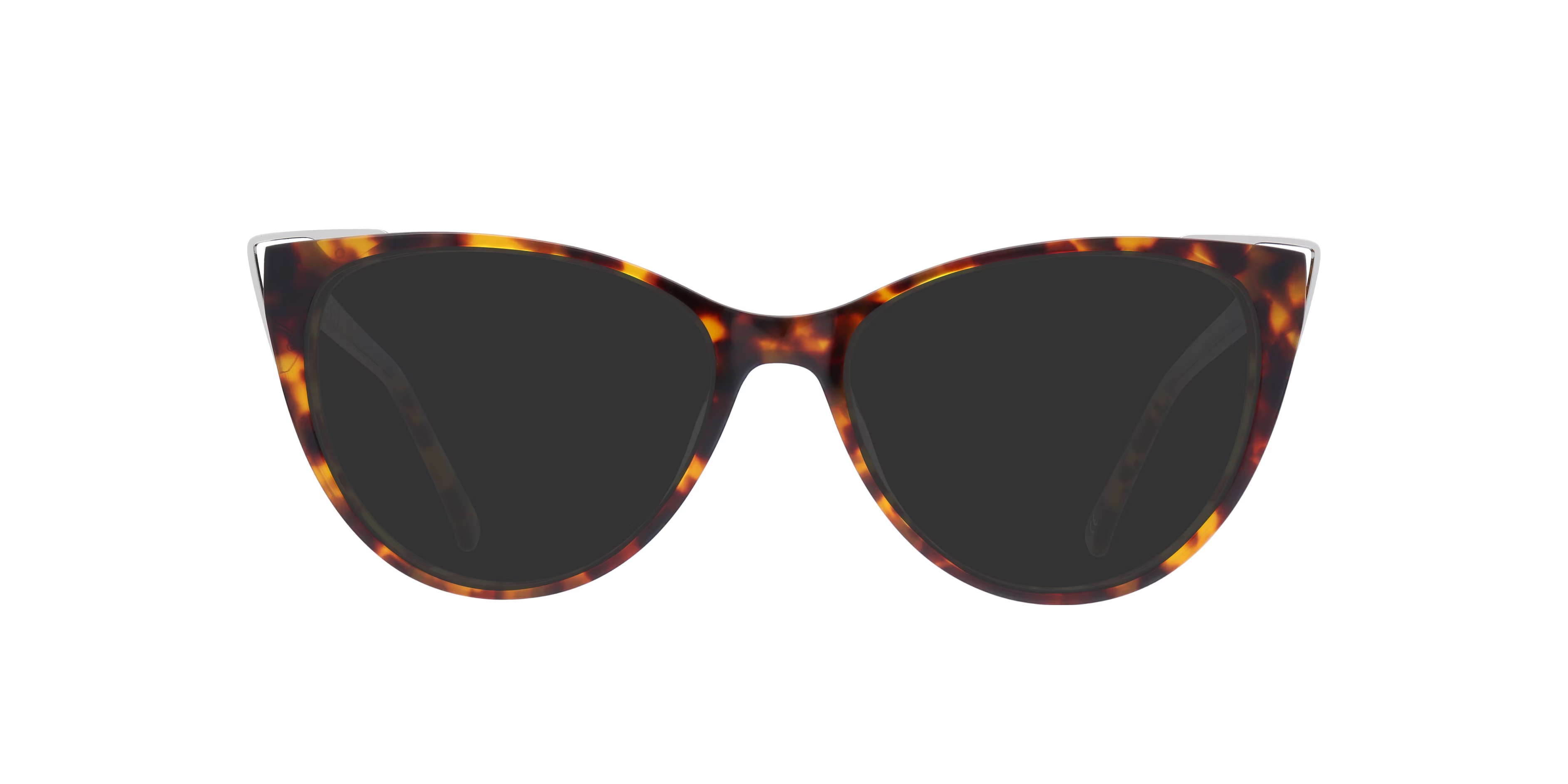 Arabella Cat Eye Shiny Havana & Silver Glasses for Women 7 Arabella Cat Eye Shiny Havana & Silver Glasses for Women
