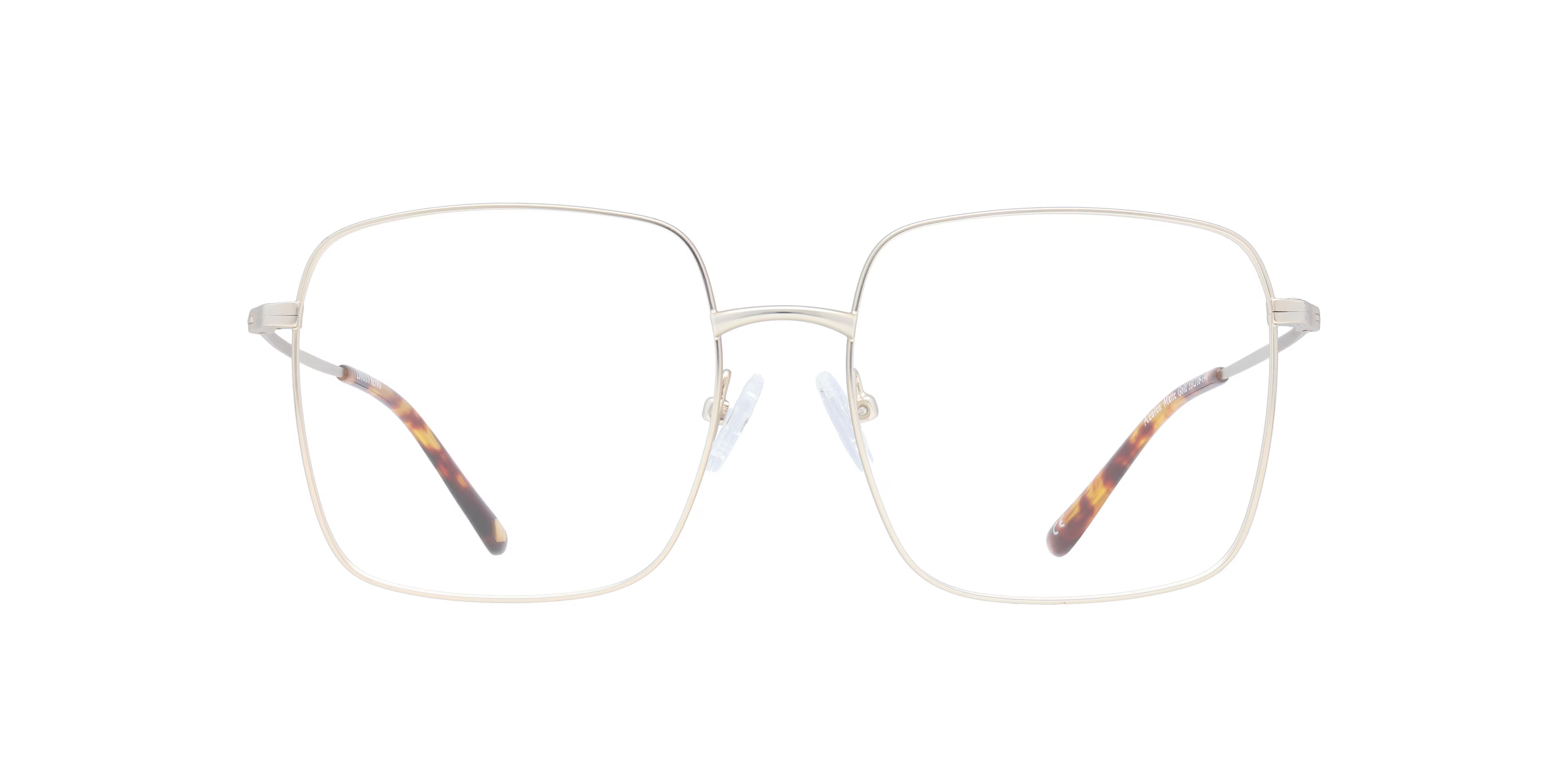 Azalea Square Matte Gold Glasses for Women