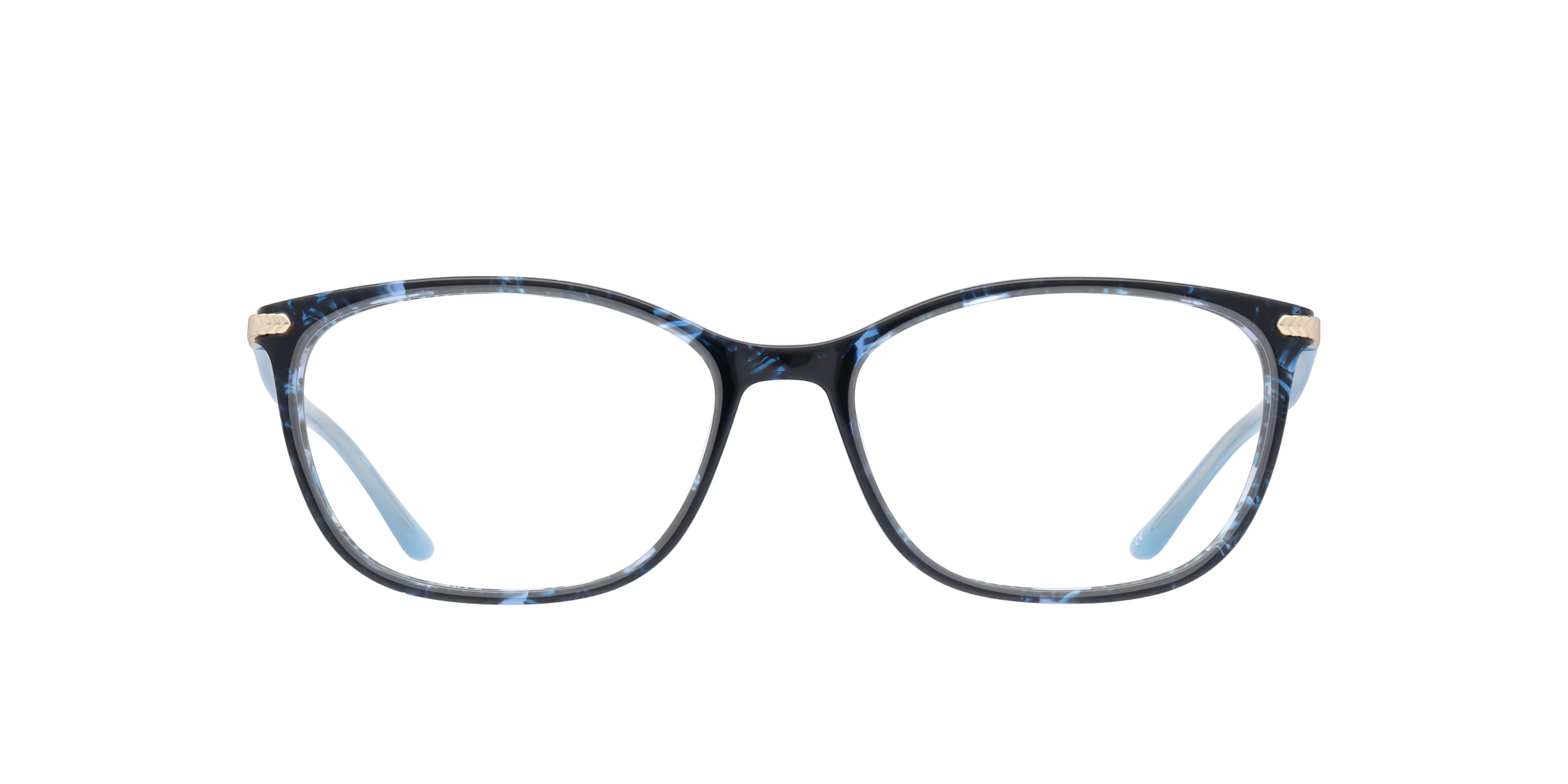 Anika Oval Blue & Gold Glasses for Women