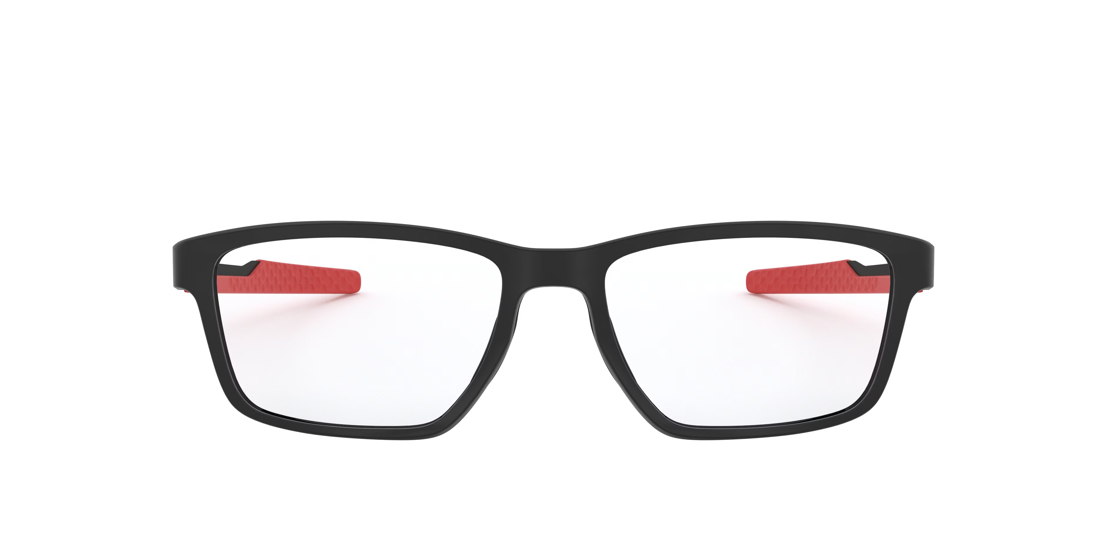 Metalink - Rectangle Satin Black Frame Glasses For Men