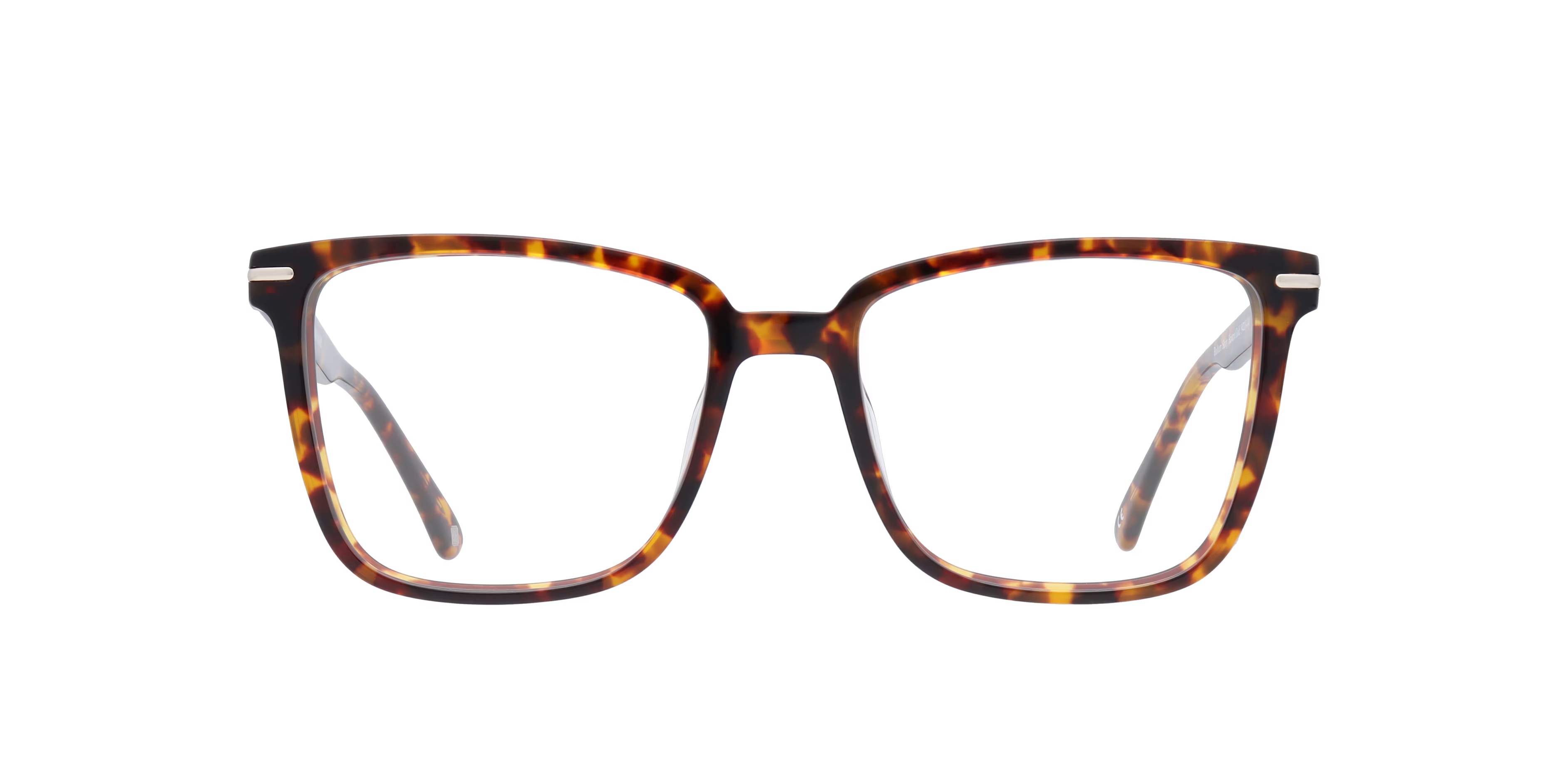 Balham Square Shiny Havana & Gold Full Rim Eyeglasses