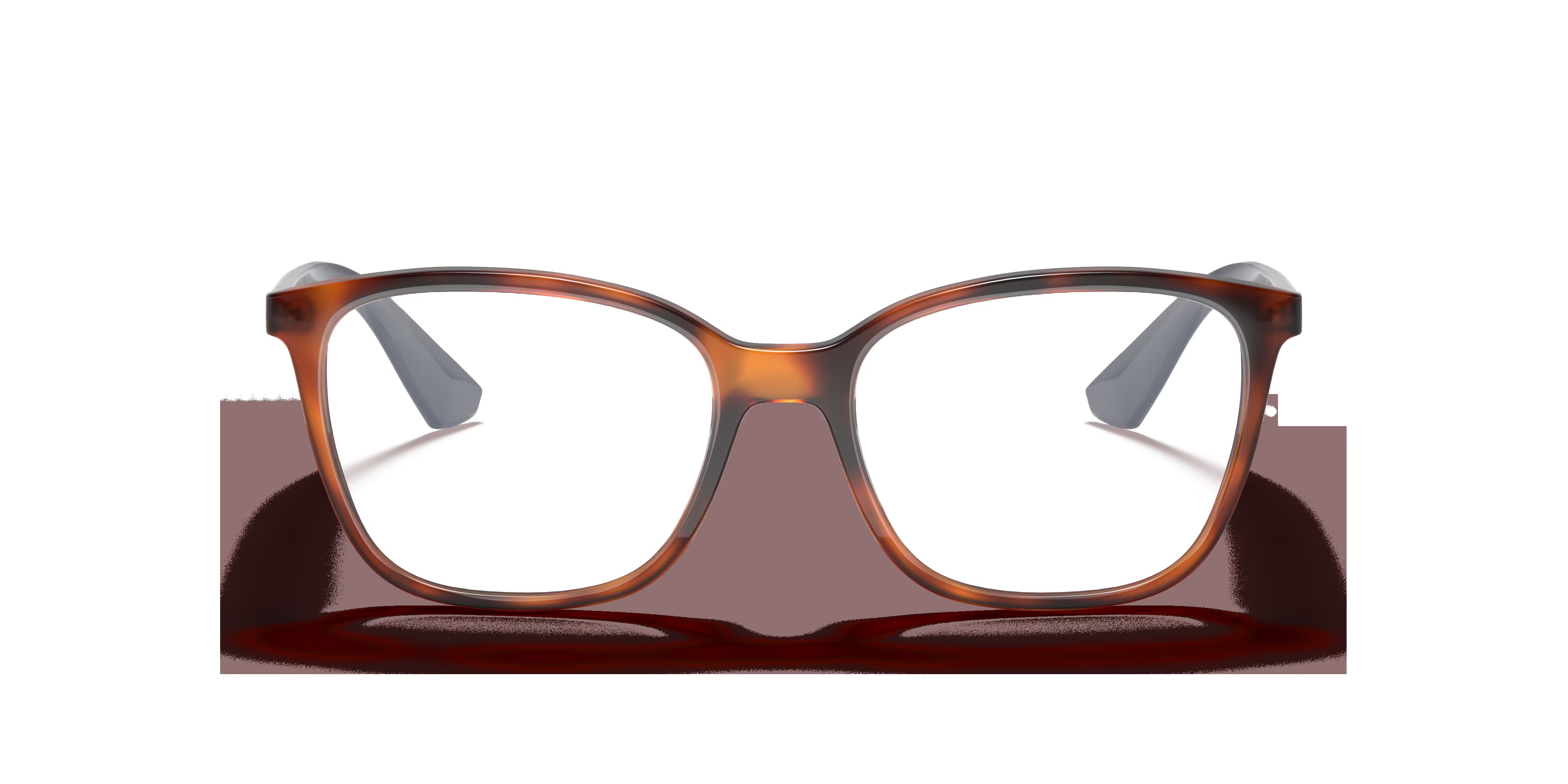 RB7066 - Square Light Havana Frame Eyeglasses