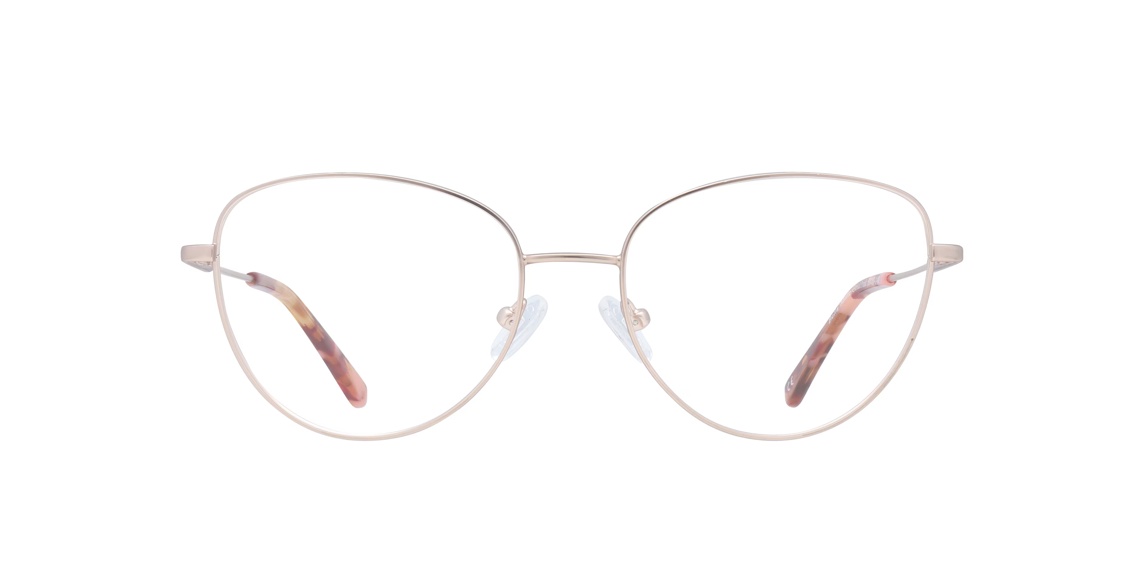 Bella Cat Eye Matte Gold & Pink Glasses for Women