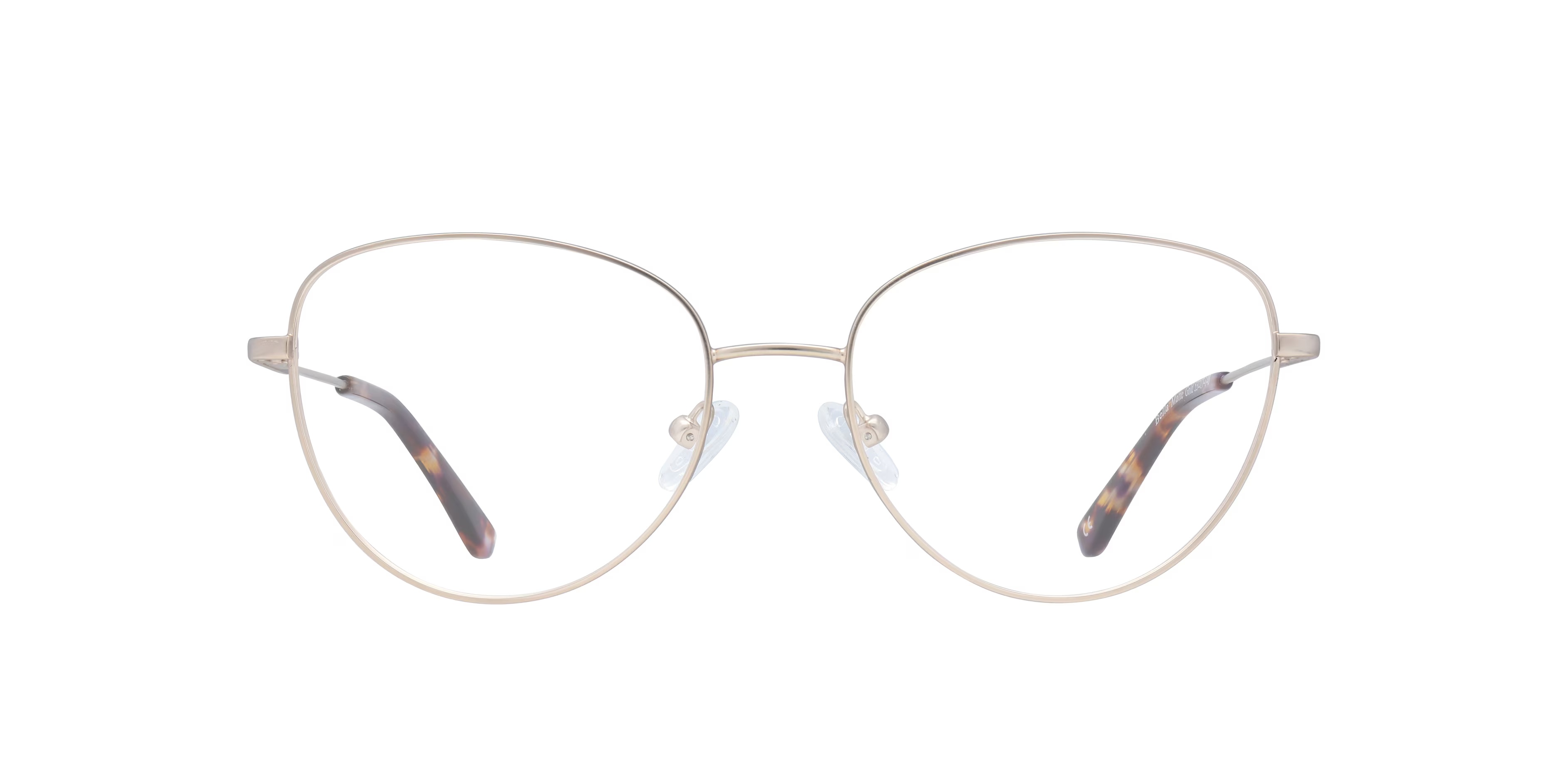 Bella Cat Eye Matte Gold Glasses for Women
