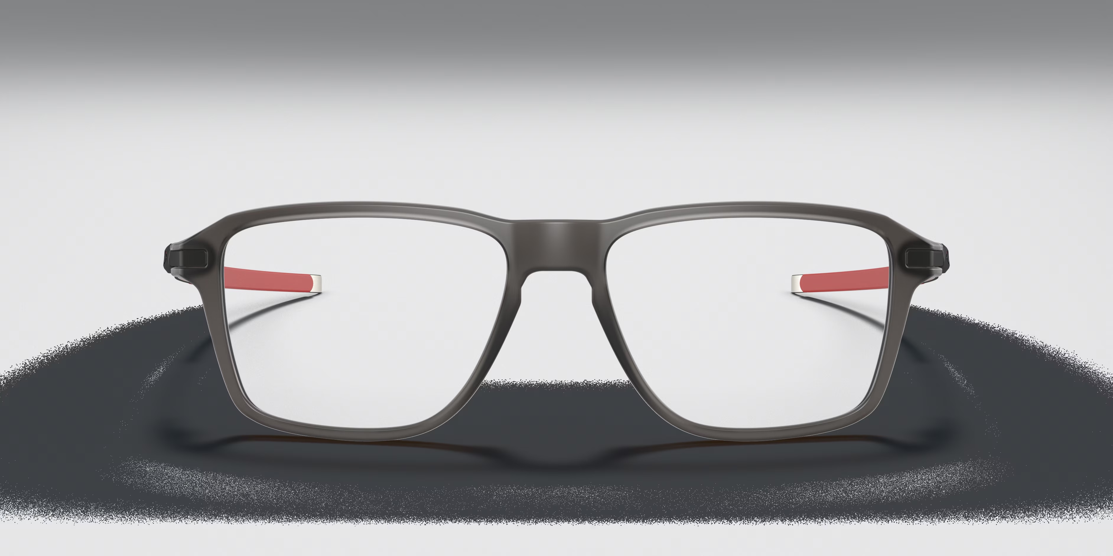 Wheel House - Square Satin Grey Smoke Frame Glasses For Men