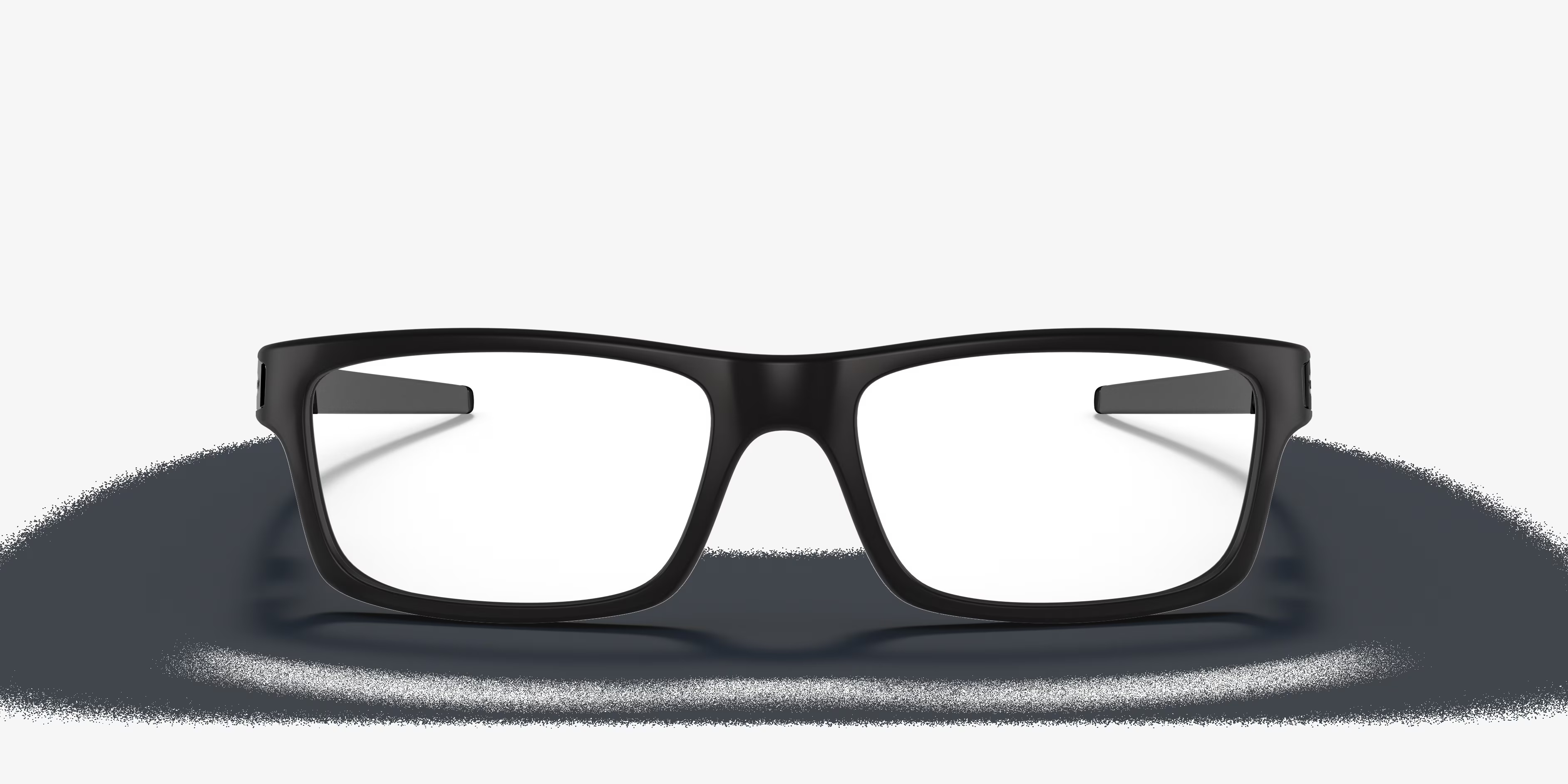 Currencyâ¢ - Rectangle Satin Black Frame Glasses For Men