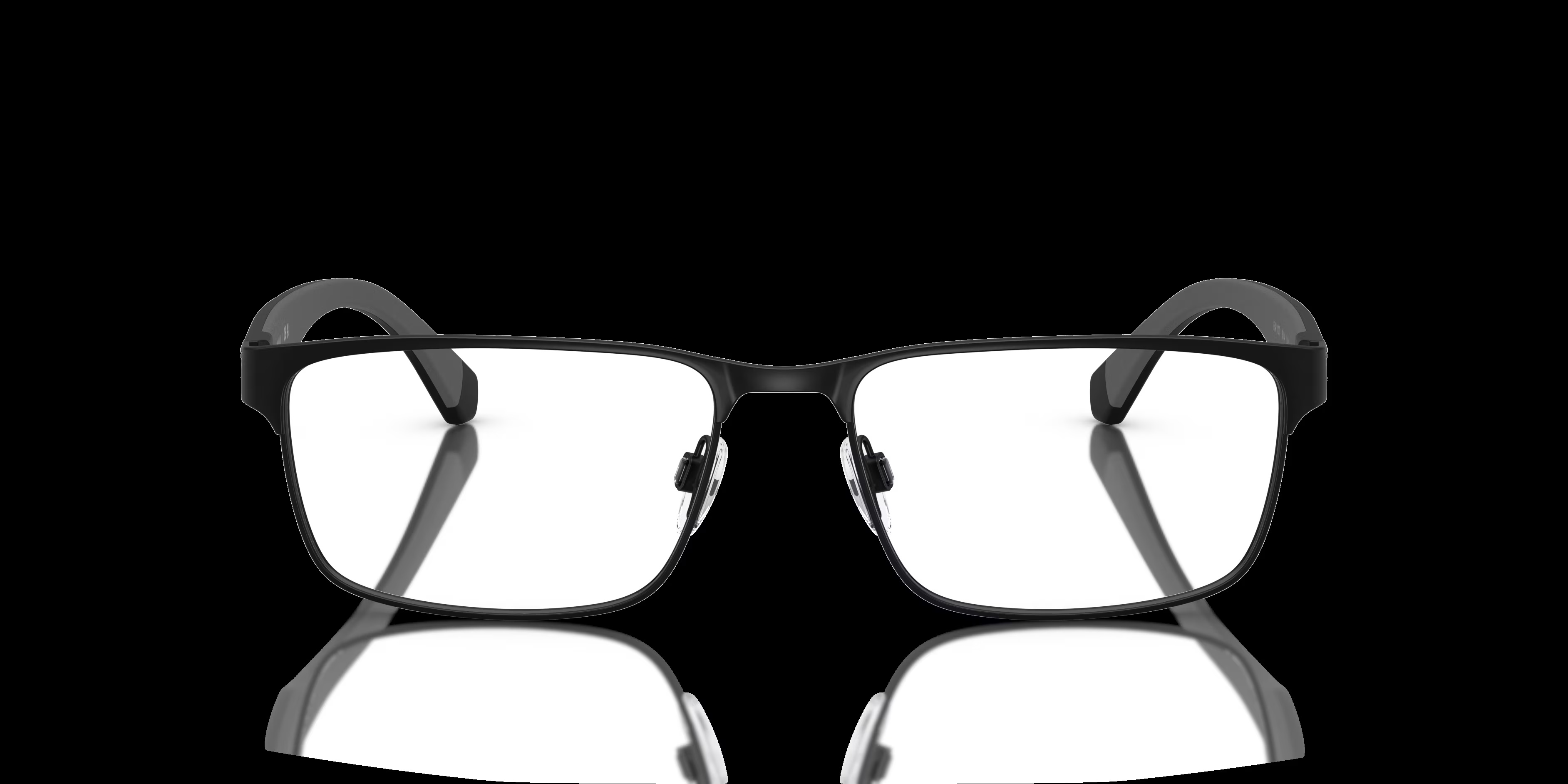 EA1105 - Rectangle Matte Black Frame Glasses For Men 1 EA1105 - Rectangle Matte Black Frame Glasses For Men