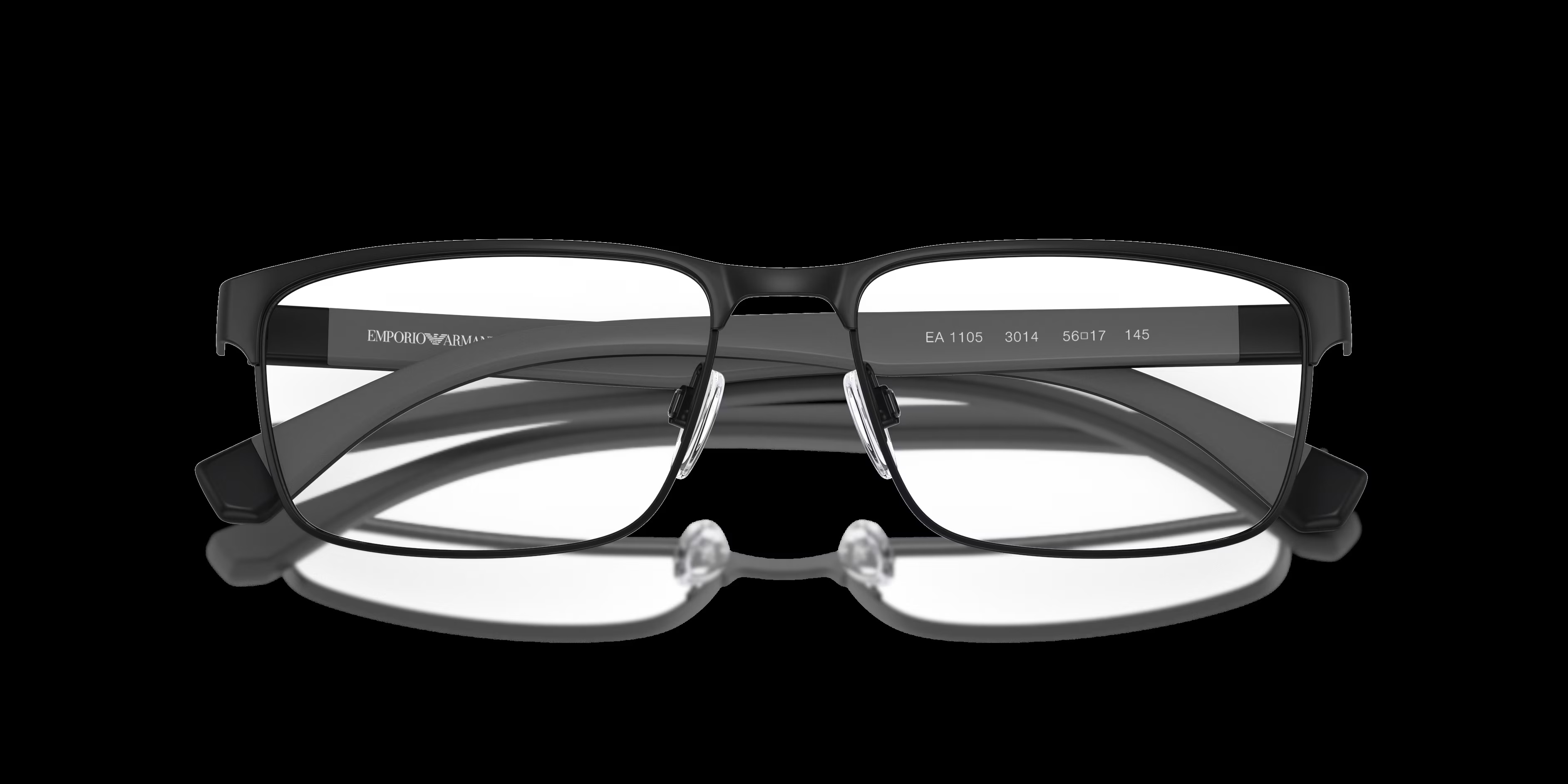 EA1105 - Rectangle Matte Black Frame Glasses For Men 6 EA1105 - Rectangle Matte Black Frame Glasses For Men