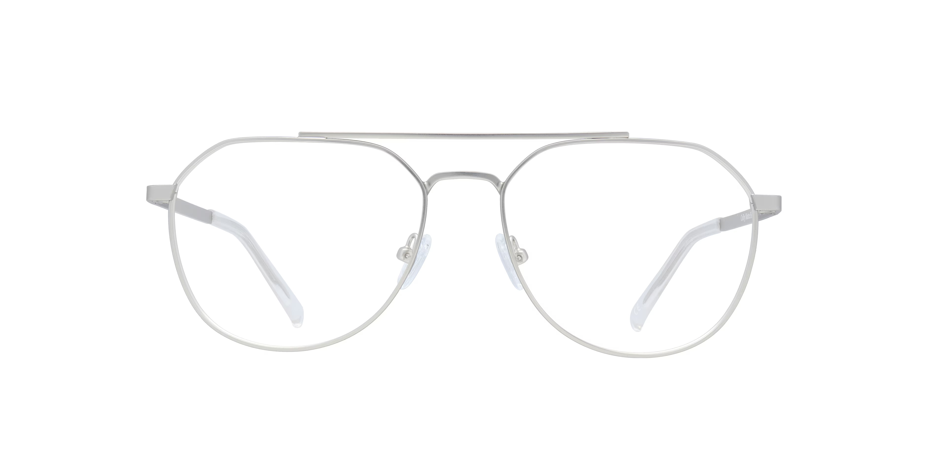Colby Pilot Matte Silver Full Rim Eyeglasses