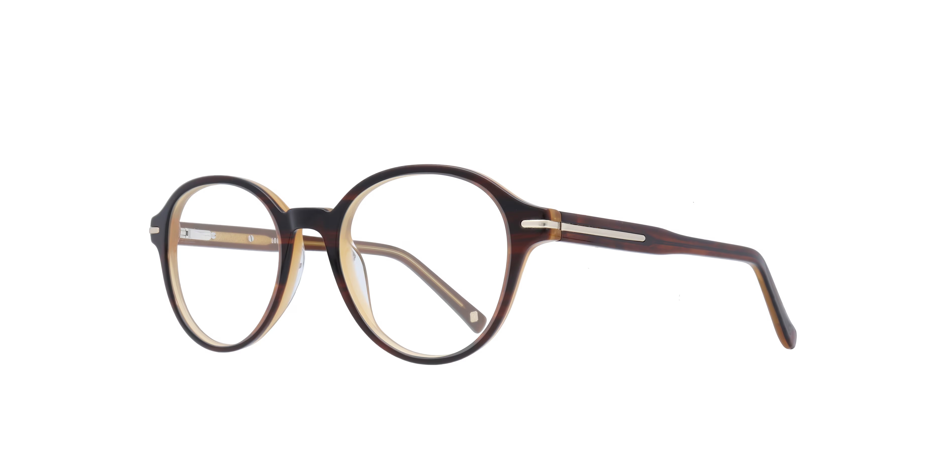 Canary Round Shiny Brown Horn Full Rim Eyeglasses 6 Canary Round Shiny Brown Horn Full Rim Eyeglasses