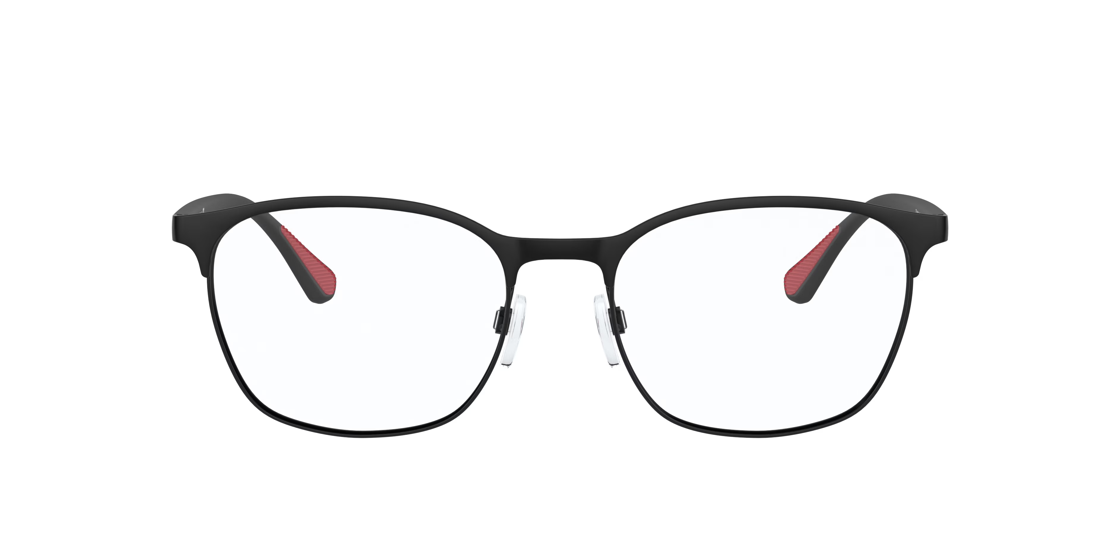 EA1114 - Oval Matte Black Frame Glasses For Men