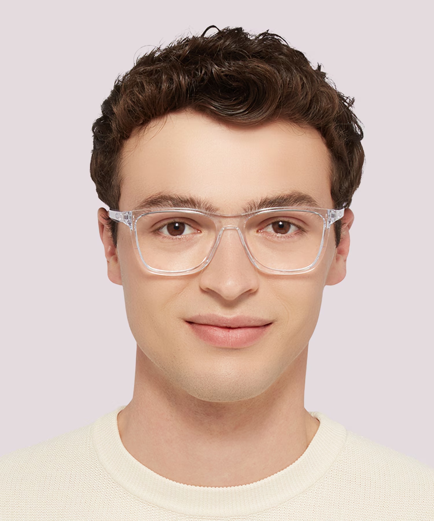 Centerboard - Round Polished Clear Frame Glasses For Men 2 Centerboard - Round Polished Clear Frame Glasses For Men