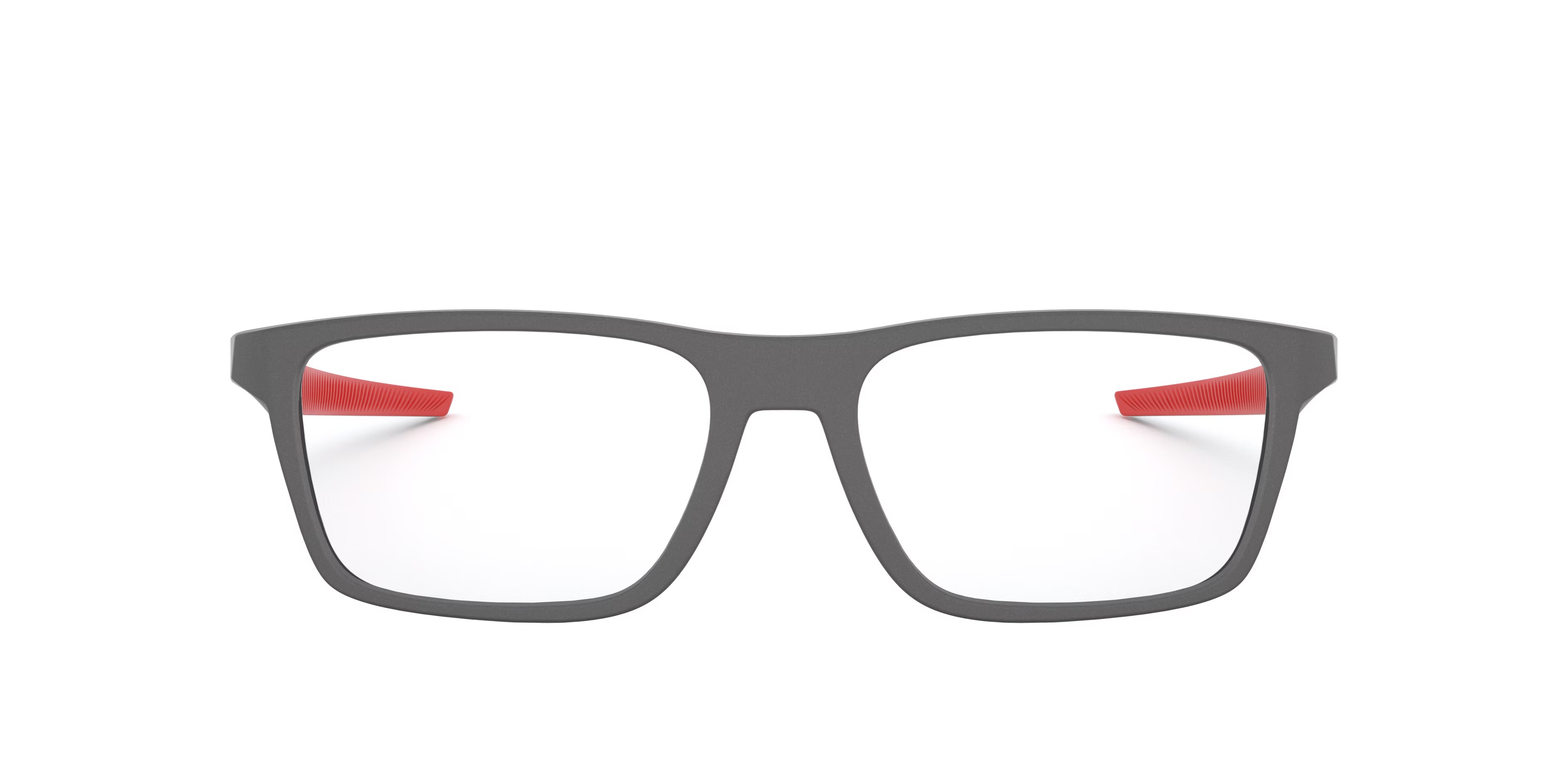 Port Bow - Rectangle Satin Light Steel Frame Glasses For Men