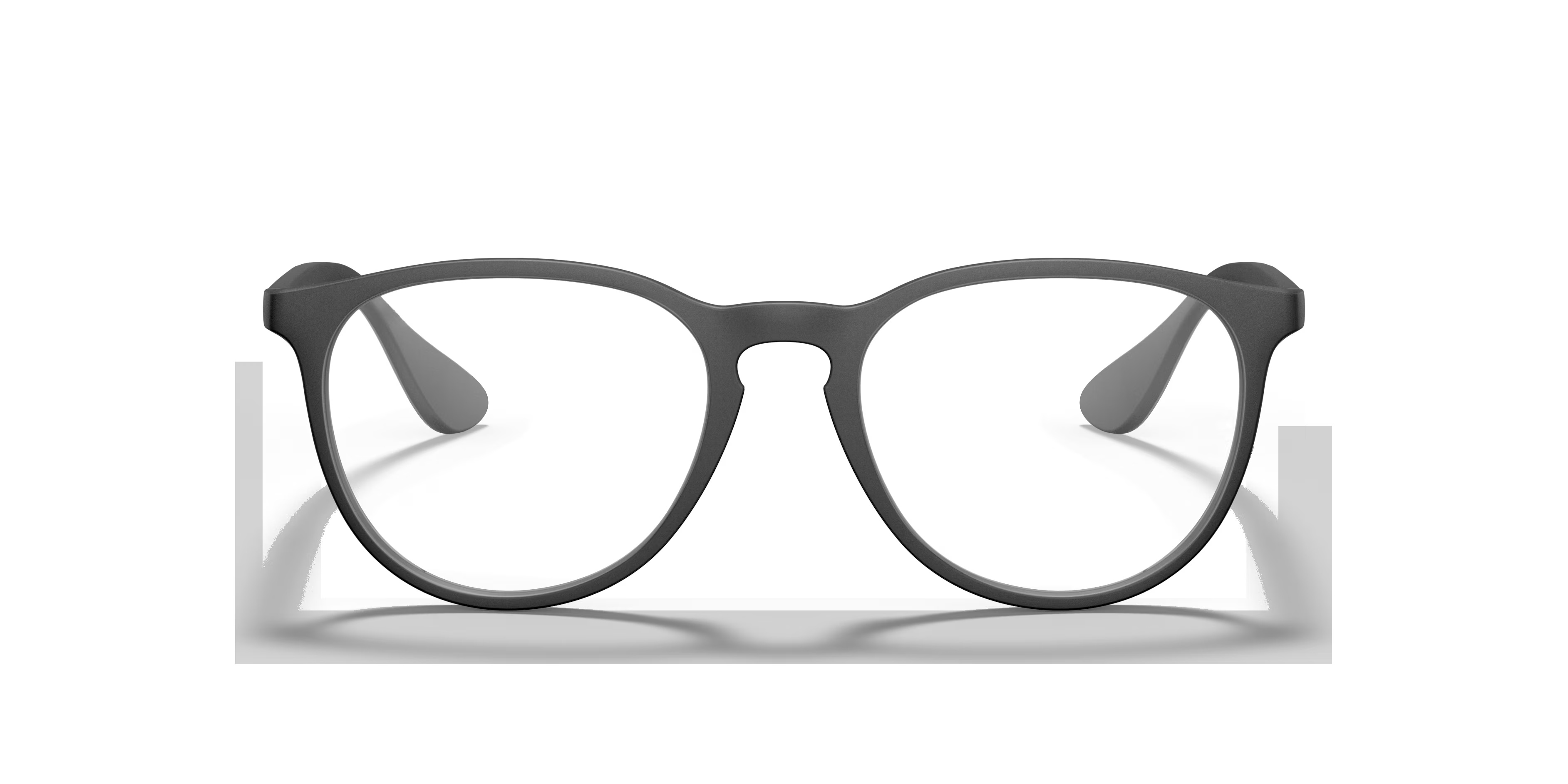 RB7046 - Round Rubber Black Frame Glasses For Women
