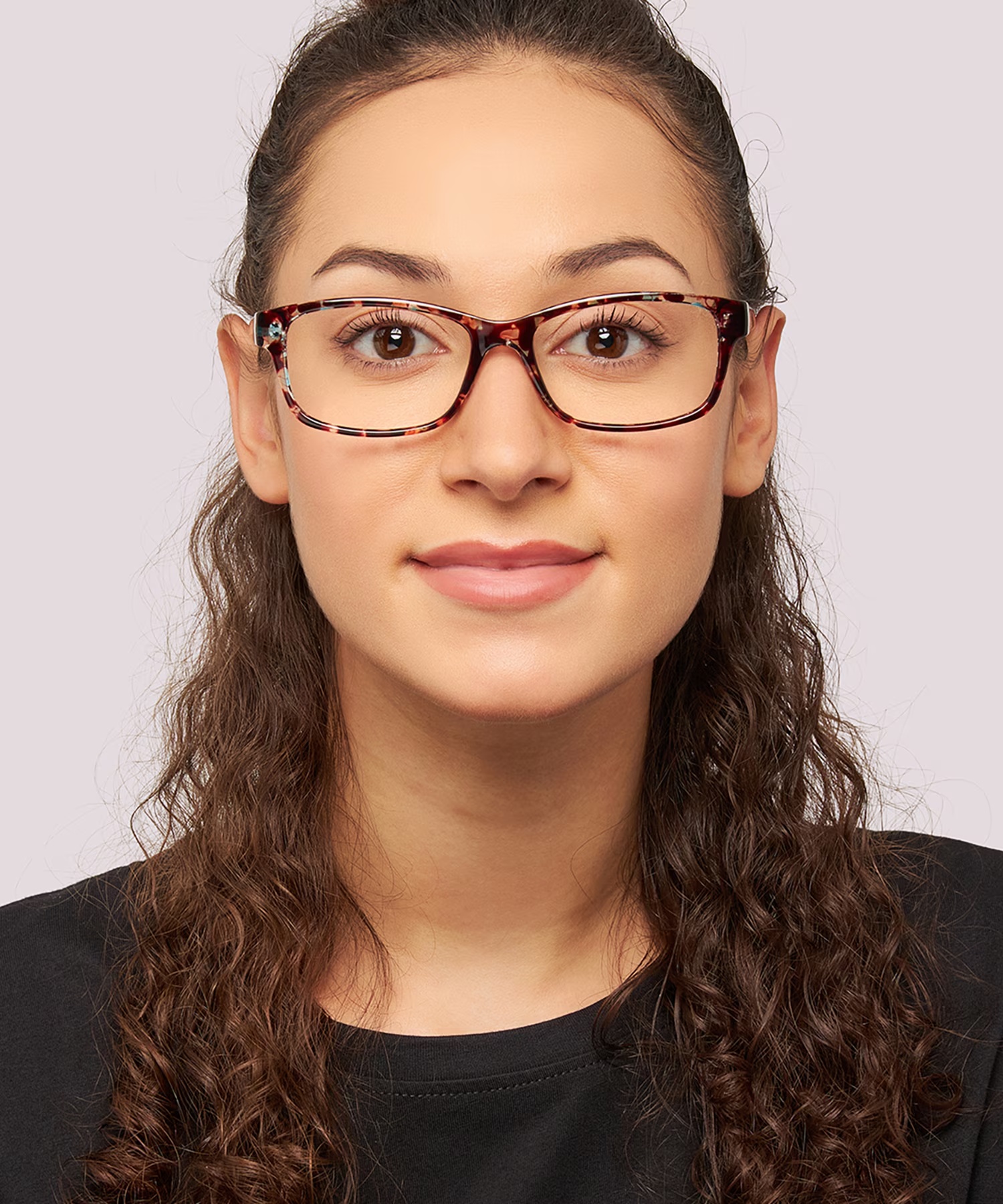 Daisy Rectangle Brown Pattern Glasses for Women 2 Daisy Rectangle Brown Pattern Glasses for Women