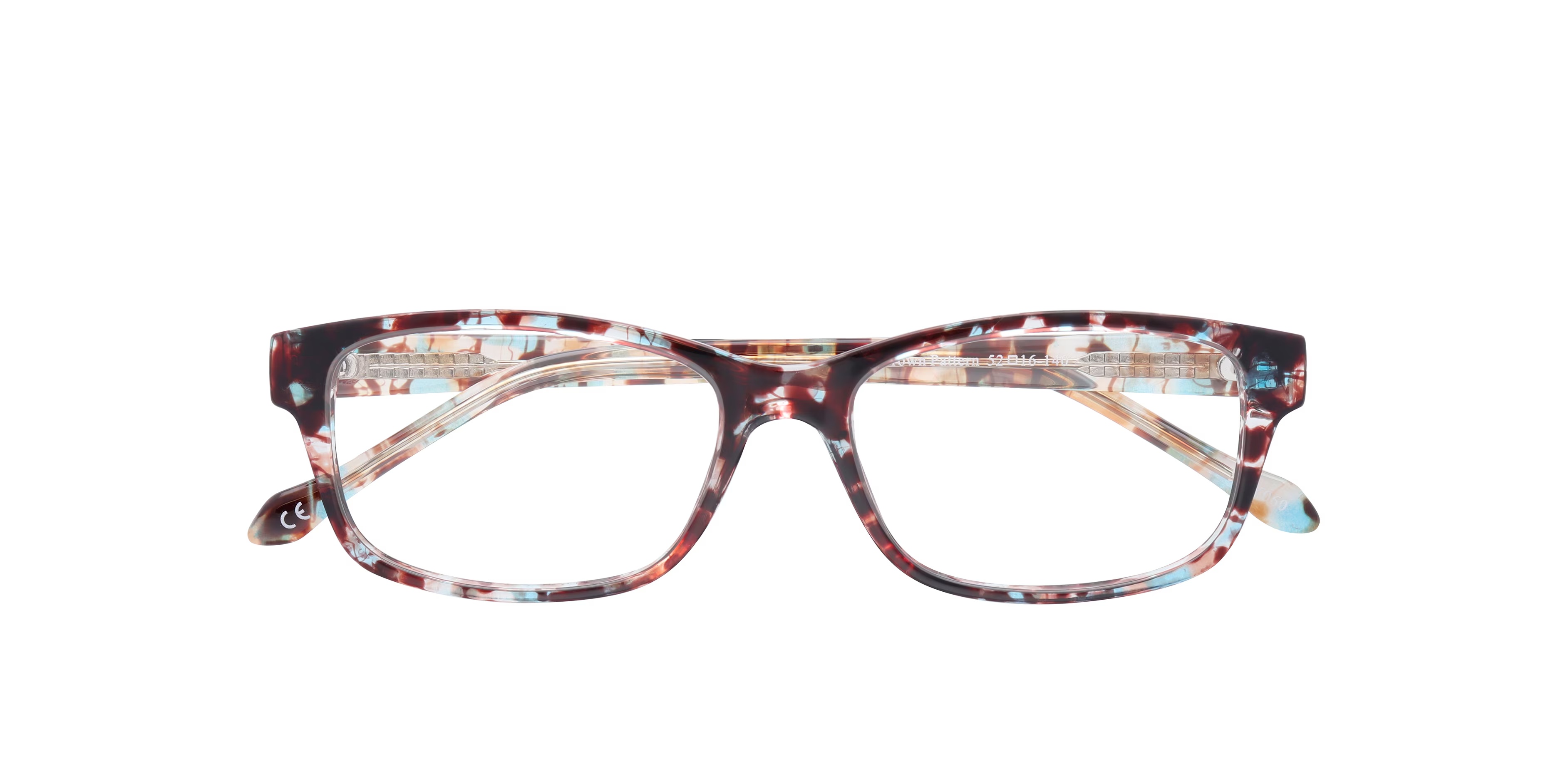 Daisy Rectangle Brown Pattern Glasses for Women 6 Daisy Rectangle Brown Pattern Glasses for Women
