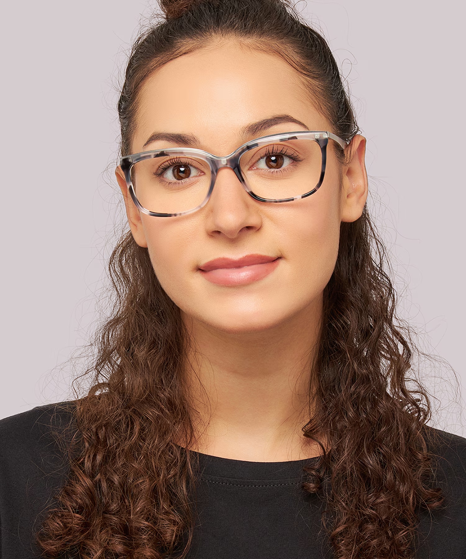Delores Rectangle Light Grey Havana Glasses for Women 2 Delores Rectangle Light Grey Havana Glasses for Women