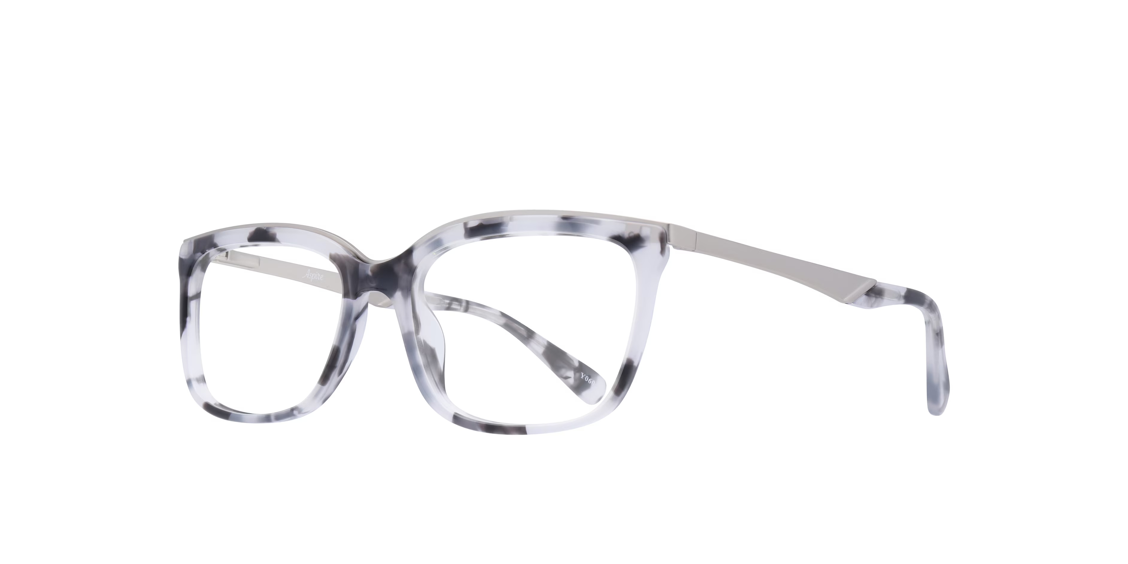 Delores Rectangle Light Grey Havana Glasses for Women 4 Delores Rectangle Light Grey Havana Glasses for Women