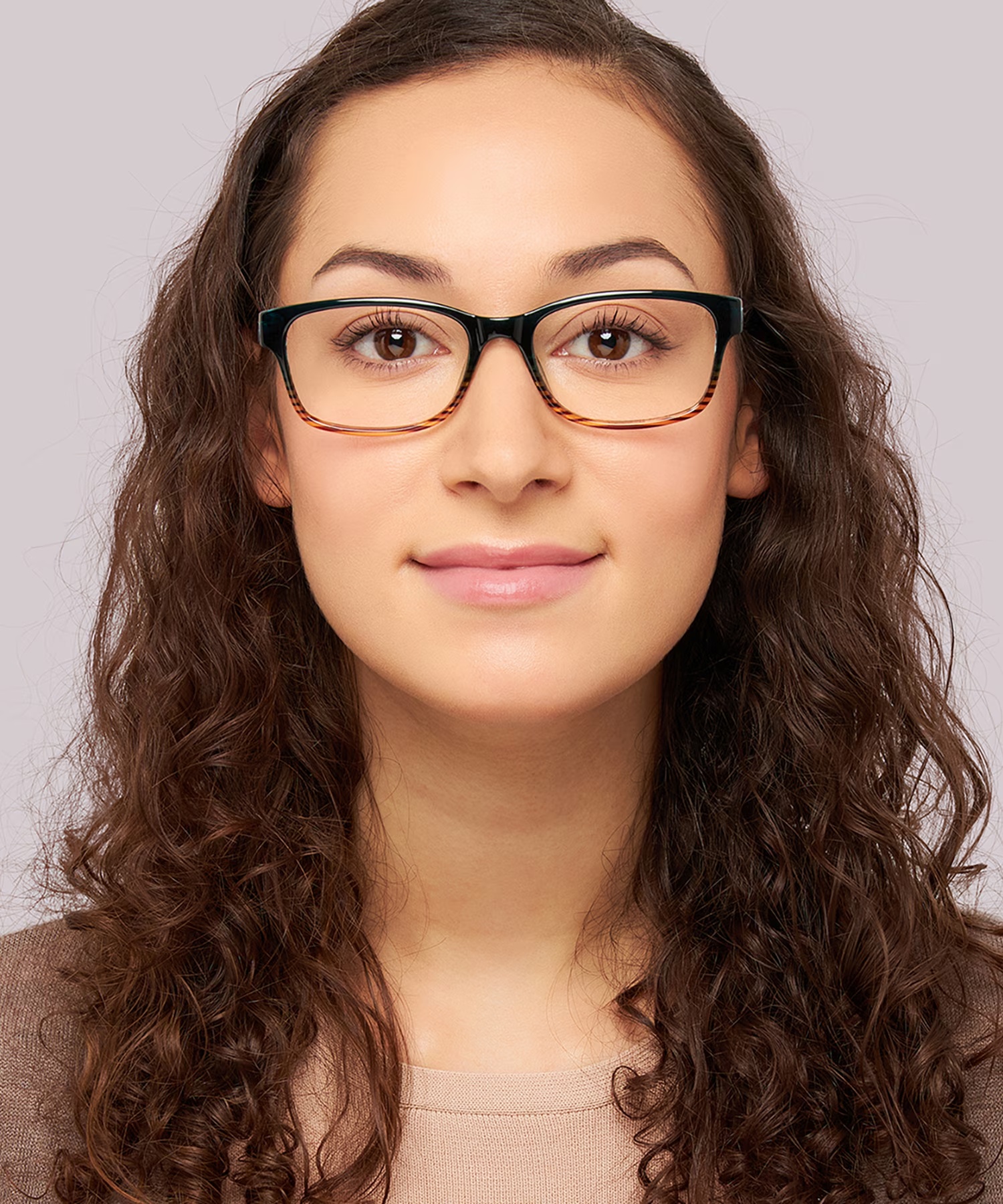 Dewy Rectangle Blue & Brown Full Rim Eyeglasses 2 Dewy Rectangle Blue & Brown Full Rim Eyeglasses