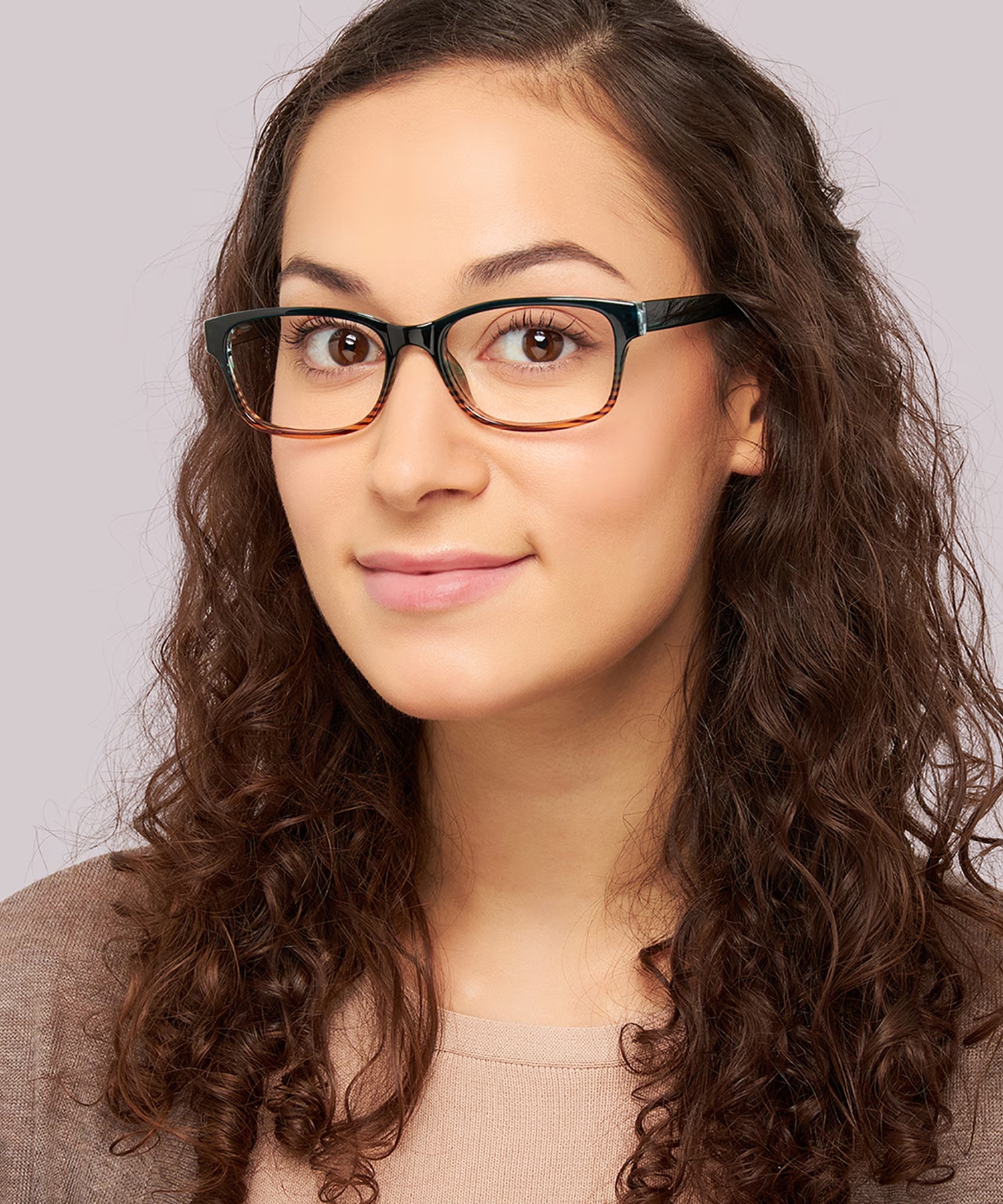 Dewy Rectangle Blue & Brown Full Rim Eyeglasses 3 Dewy Rectangle Blue & Brown Full Rim Eyeglasses